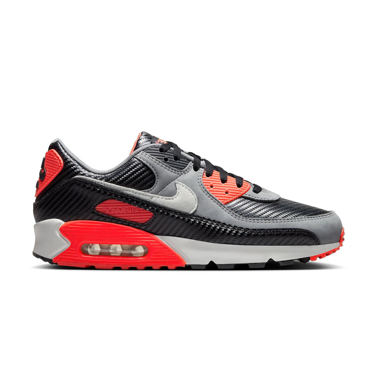 Nike Air Max 90 Premium 'Infrared Carbon' Running Shoes - Men's Retro Sneakers for Casual Wear, Gym & Street Style Fashion