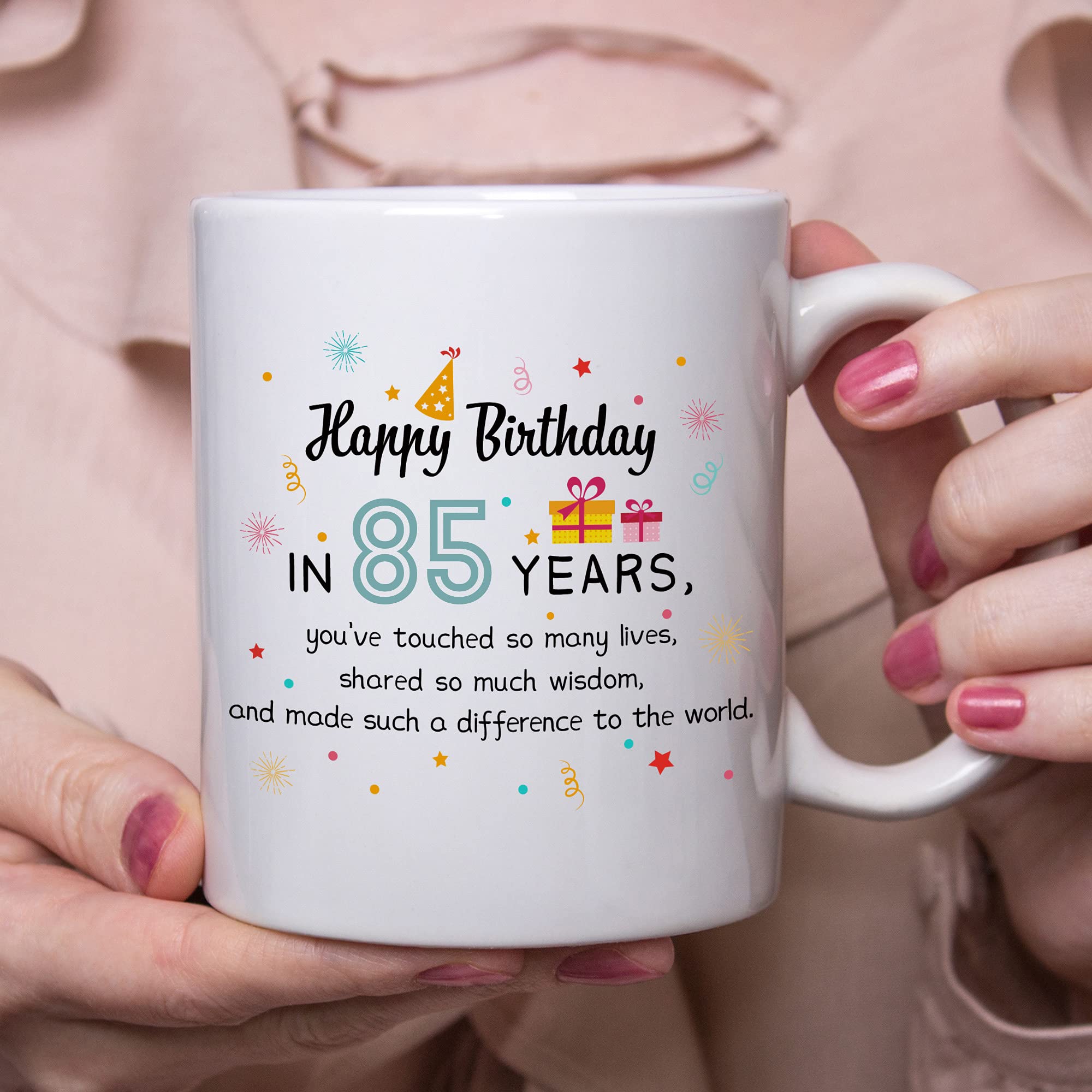 85th Birthday Gifts for Women - Elegant 11 oz Coffee Mug for Teacher, Doctor, Boss, Mom, Grandma, Wife, Sister, Aunt & Coworker - Perfect Retirement & Milestone Celebration Gift - Ideal for Office, Home & Tea Time