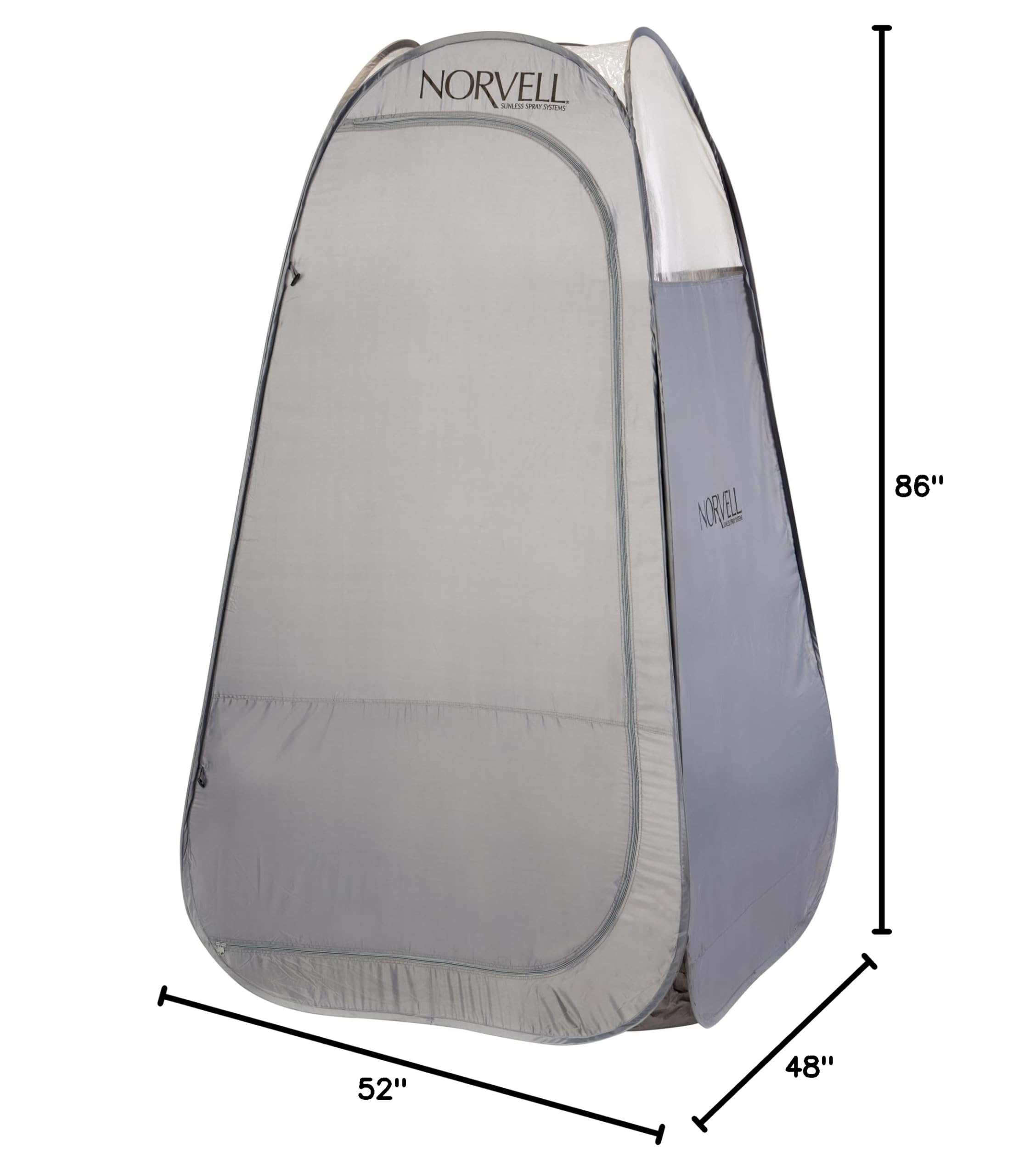 Norvell Portable Spray Tan Tent & Fan Kit – Professional Mobile Spray Tanning Booth with Overspray Reduction Fan & Jumbo Spray Room Tent (86”x48”x52”) – Perfect for Home, Salon, or Mobile Tanning Business