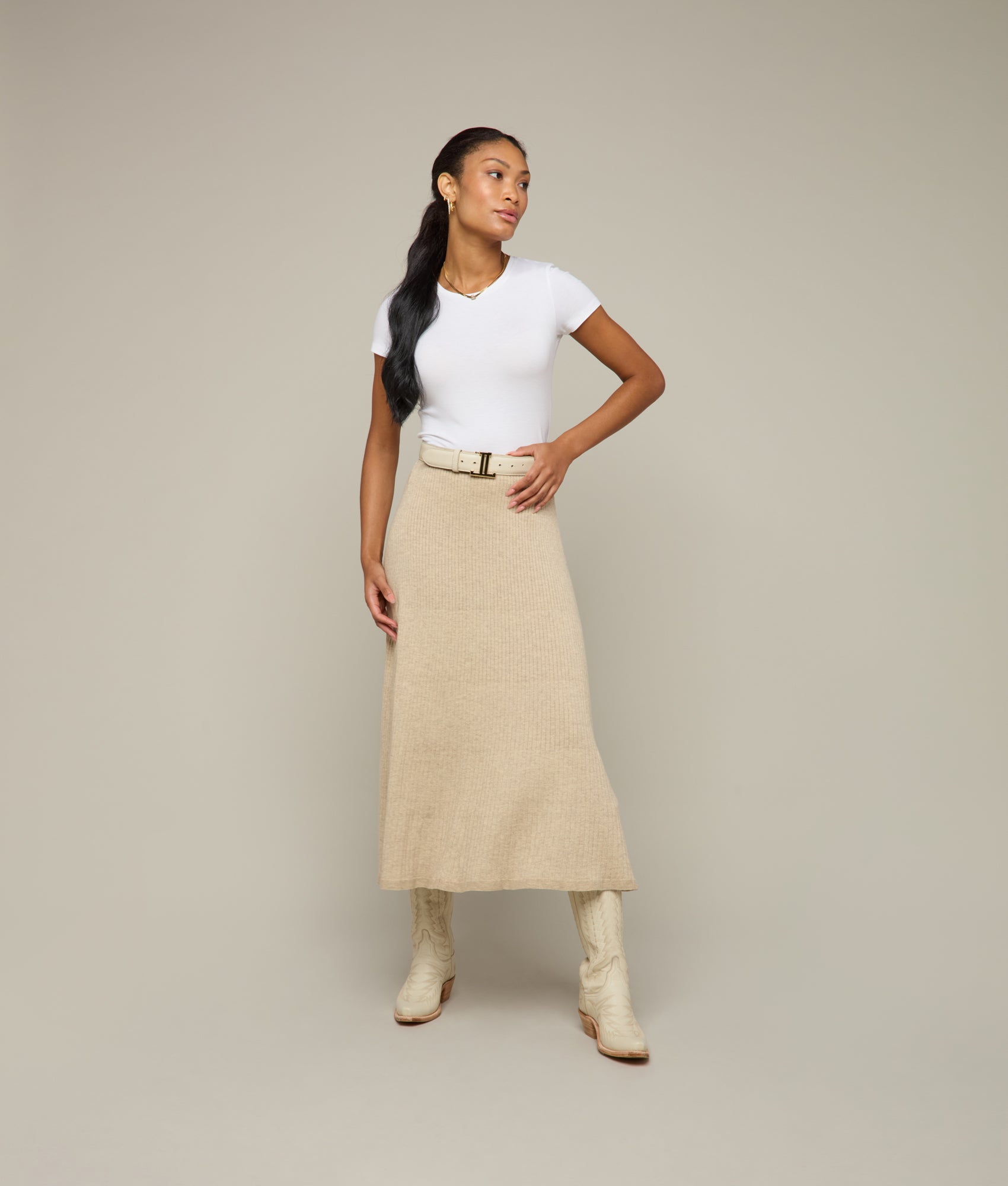 Stylish Cindy Skirt in Brown/Brown Multi Color - Perfect for Casual Outings, Office Wear & Summer Fashion