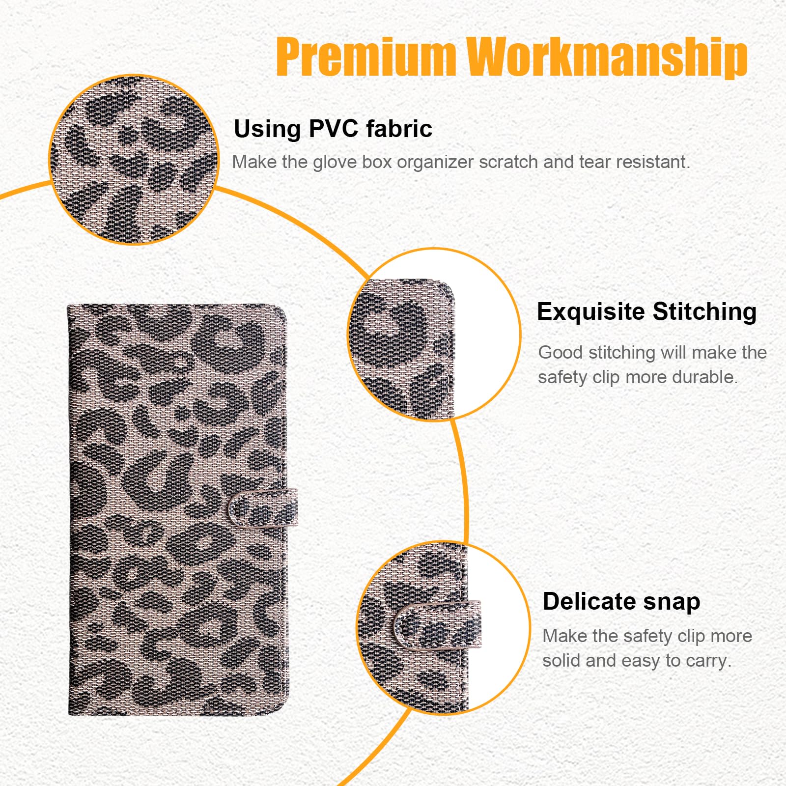 Premium Leather Car Registration & Insurance Holder - Auto Glove Box Organizer for Driver's License, Credit Cards & Essential Documents - Perfect for Vehicle Organization & Quick Access While Driving