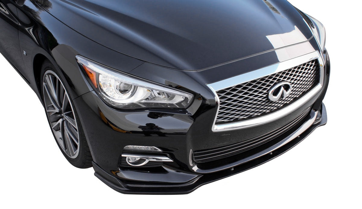 2014-2017 Infiniti Q50 Premium Front Bumper Lip Splitter - Matte Black (KB11226) | Aggressive Style Upgrade for Enhanced Aerodynamics & Sporty Look