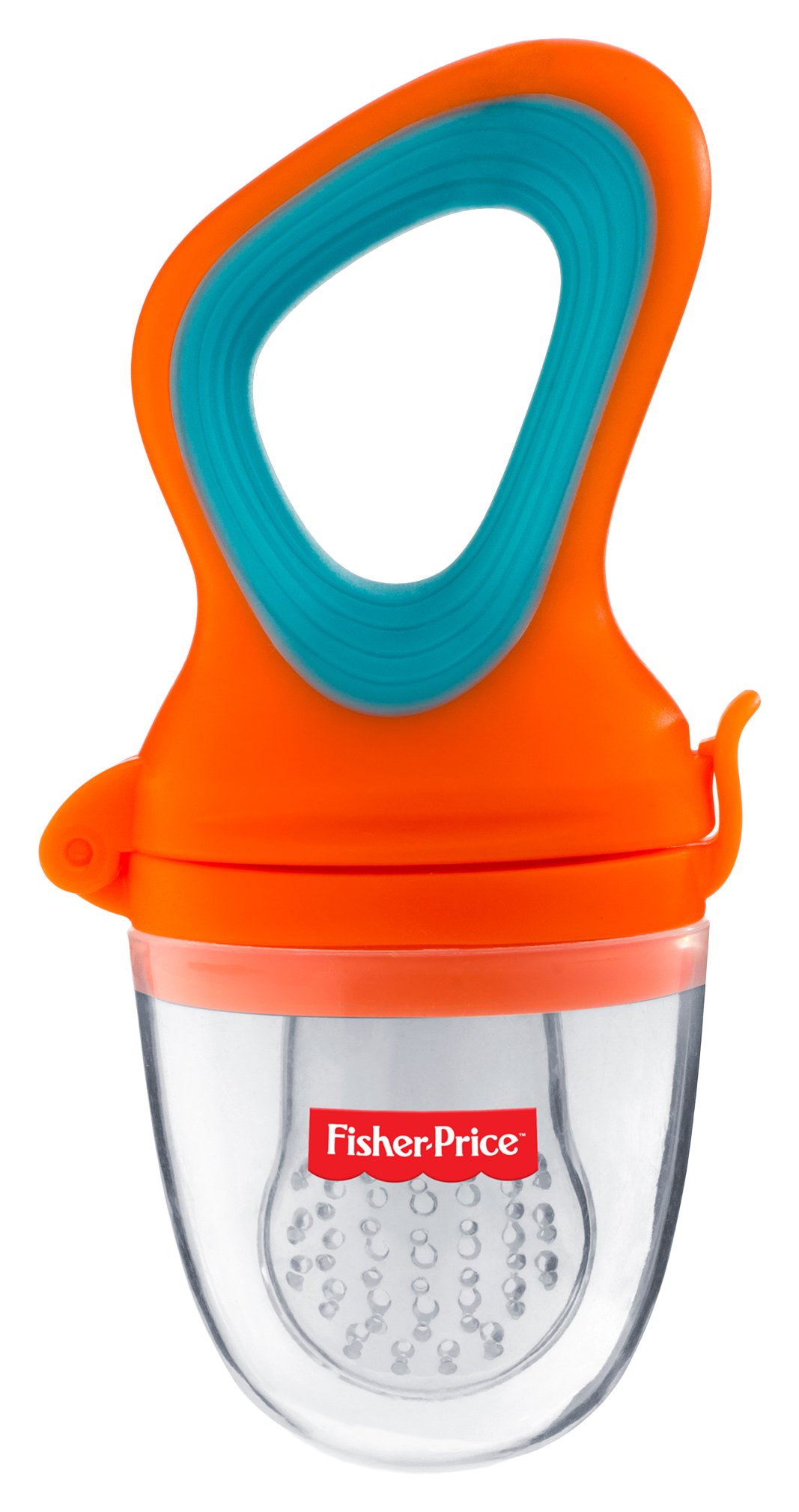 Fisher-Price Ultracare Polypropylene Silicone Baby Food Nibbler - Safe Teething Feeder for Infants & Toddlers (Orange) - Perfect for First Solid Foods, Fruits & Veggies at Home or On-the-Go