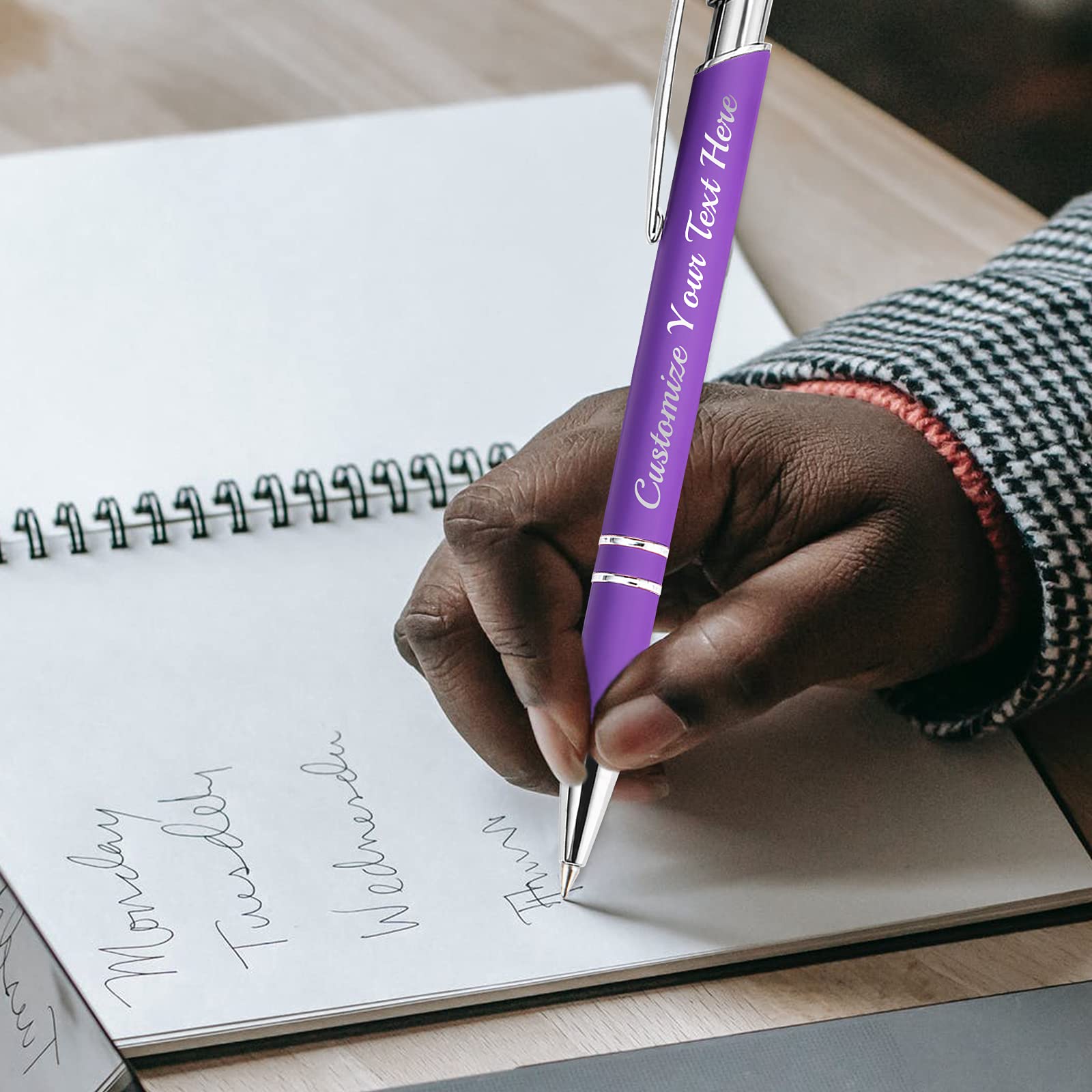200 Pack Personalized Custom Engraved Ballpoint Pens with Stylus Tip - Bulk Office Pens for Men & Women - Ideal for Birthdays, Graduations & Corporate Gifts - Medium Point Black Ink - Perfect for Office Use, School & Business Promotions