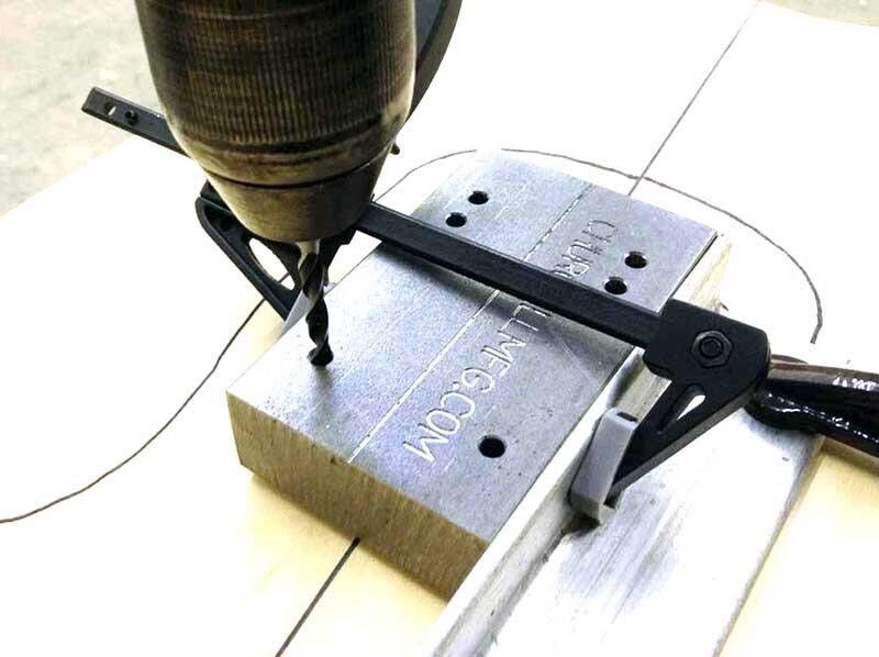 Professional Billet Machined Aluminum Skateboard Hole Pattern Drill Jig - Precision Tool for DIY Skateboard Deck Customization | Perfect for Skateboard Repair, Custom Builds & Woodworking Projects