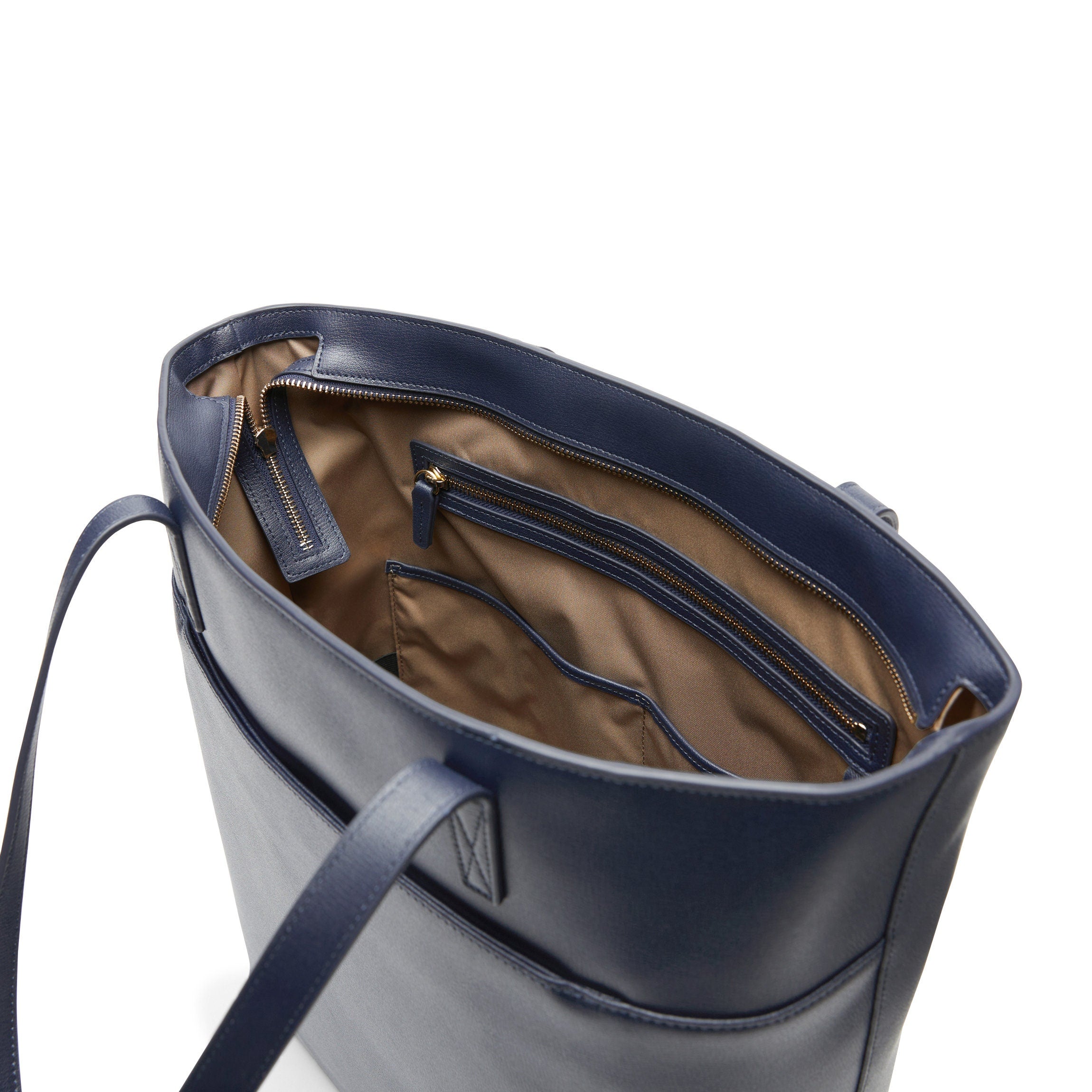 Alex Vertical Work Tote Bag for Women - Professional Laptop Briefcase with Pockets - Water-Resistant Office Commuter Bag in Midnight Blue | Perfect for Business Travel, Work & Daily Use