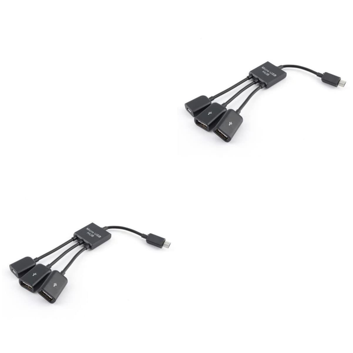 Gatuida 2-Pack 3-in-1 Micro USB OTG Adapter Cable - Male to Female USB 2.0 Host Connector for Smartphones, Tablets & More - No External Power Needed - Perfect for Data Transfer, Charging & Device Connectivity