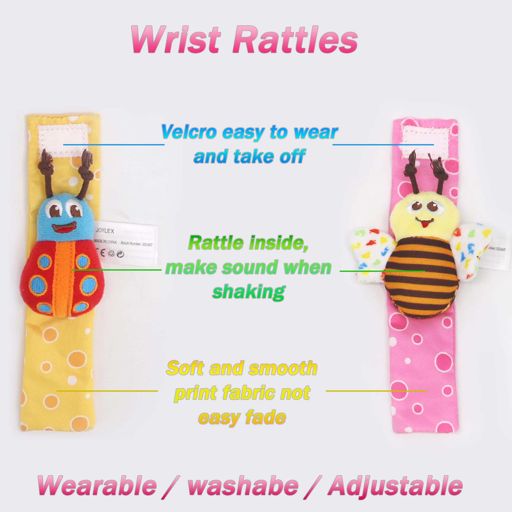 Soft Baby Rattle & Socks Set - Early Educational Toys Gift for Newborns - Playtime & Learning Fun