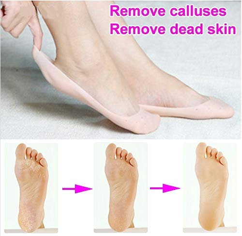 R A Products Anti Crack Full Length Silicone Foot Protector Moisturizing Socks for Dry Cracked Feet & Heel Pain Relief - Best for Overnight Foot Care, Diabetic Foot Therapy & Cracked Heel Treatment (Full Length)
