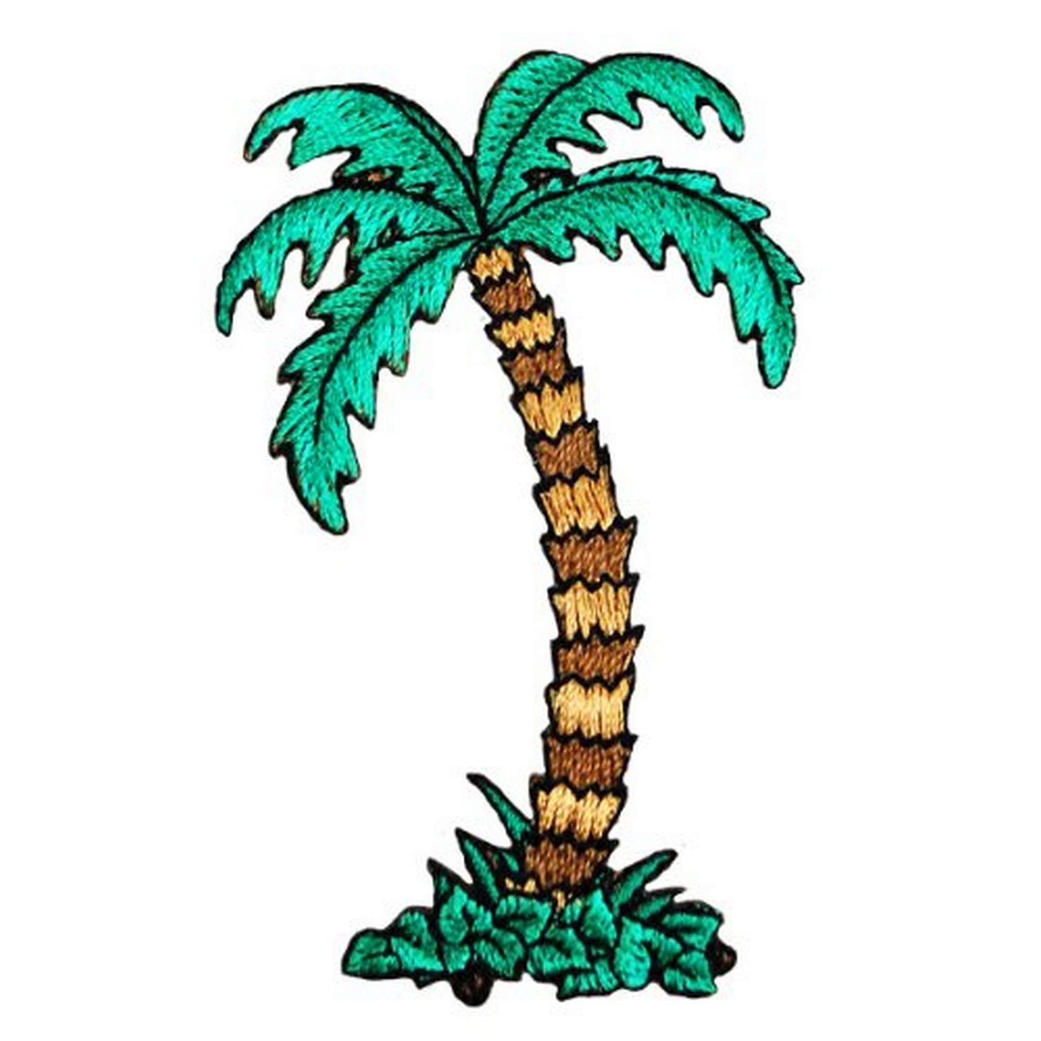 Expo Iron-on Embroidered Applique Patches - BaZooples Palm Tree Design for DIY Clothing, Hats & Bags | Tropical Summer Style Accessories