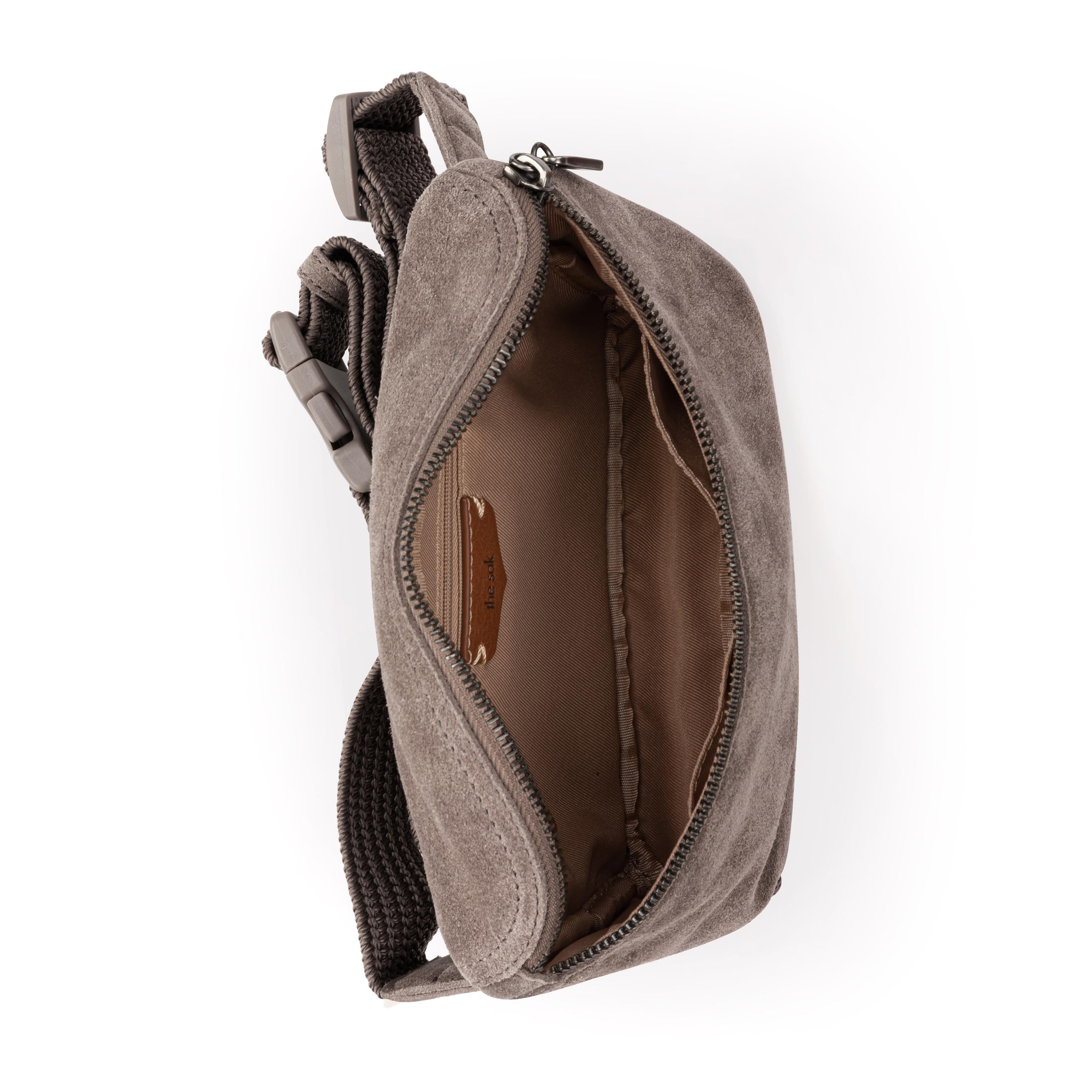 Caraway Small Belt Bag - Genuine Leather & Mushroom Suede Waist Pack for Women - Perfect for Running, Travel, and Everyday Use