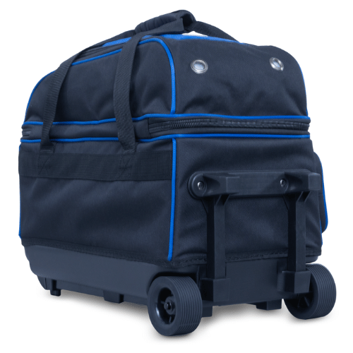 Brunswick Zone Double Roller Blue Bowling Bag - Durable & Spacious for Bowling Balls & Accessories - Perfect for League Play & Tournaments
