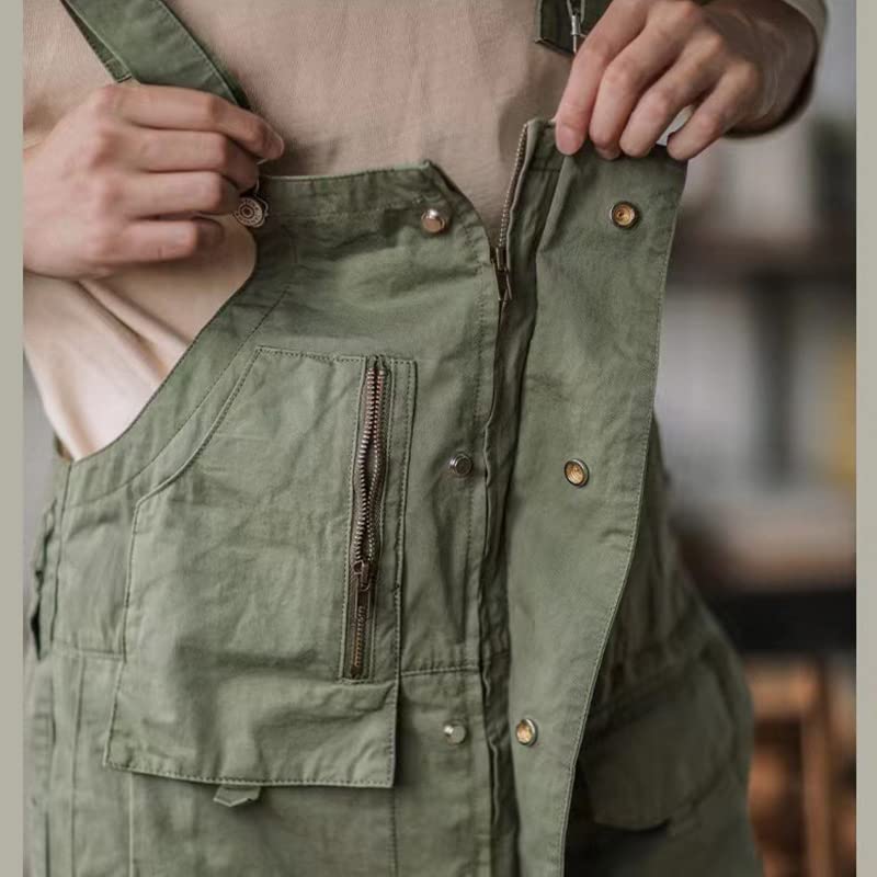 Retro American Overalls for Men - Loose Fit Bib Denim Jumpsuit with Suspenders, Four Seasons Full-Length Baggy Pants | Vintage Workwear, Casual Street Style & DIY Projects
