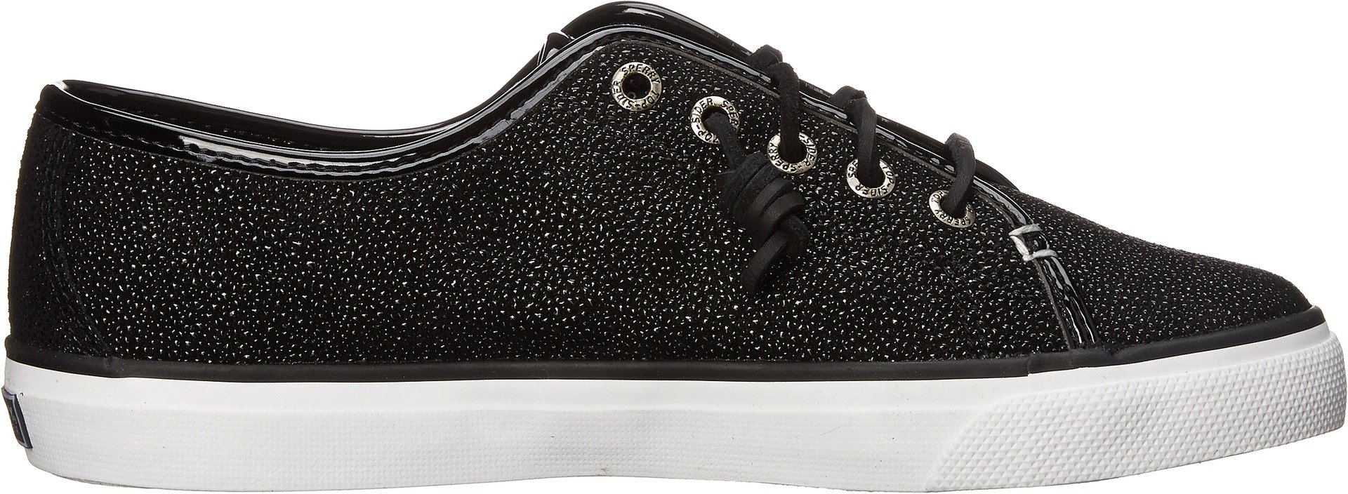 Sperry Women's Seacoast Black Caviar Boat Shoes Size 6.5 M (B) - Comfortable Non-Slip Deck Shoes for Sailing, Walking & Casual Wear
