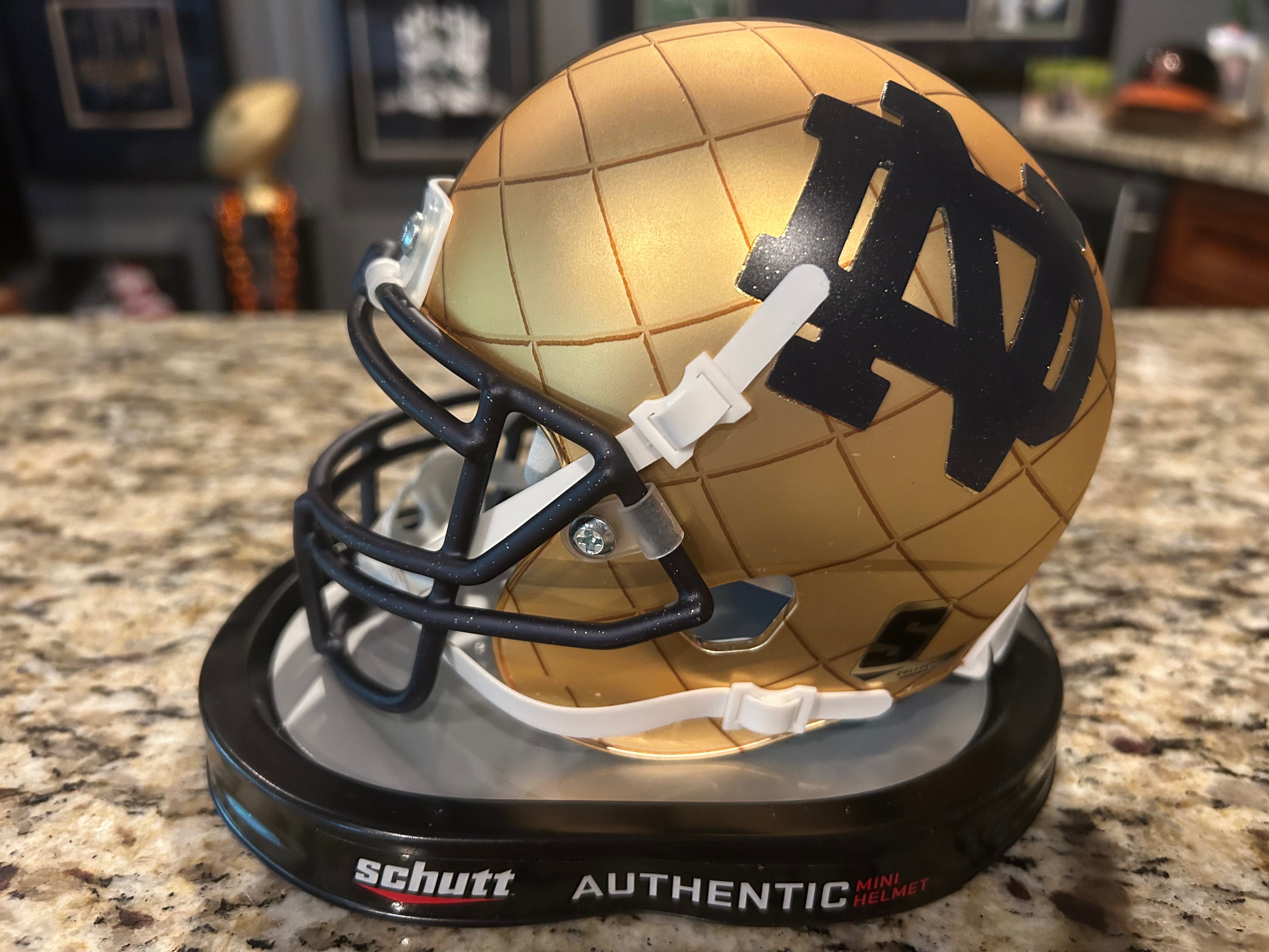 Sean Astin (Rudy) Autographed Notre Dame 2014 Shamrock Series Mini Football Helmet - Signed Collectible Memorabilia for Sports Fans & Movie Enthusiasts - Perfect for Display in Man Cave, Sports Room or Gift for Notre Dame Alumni