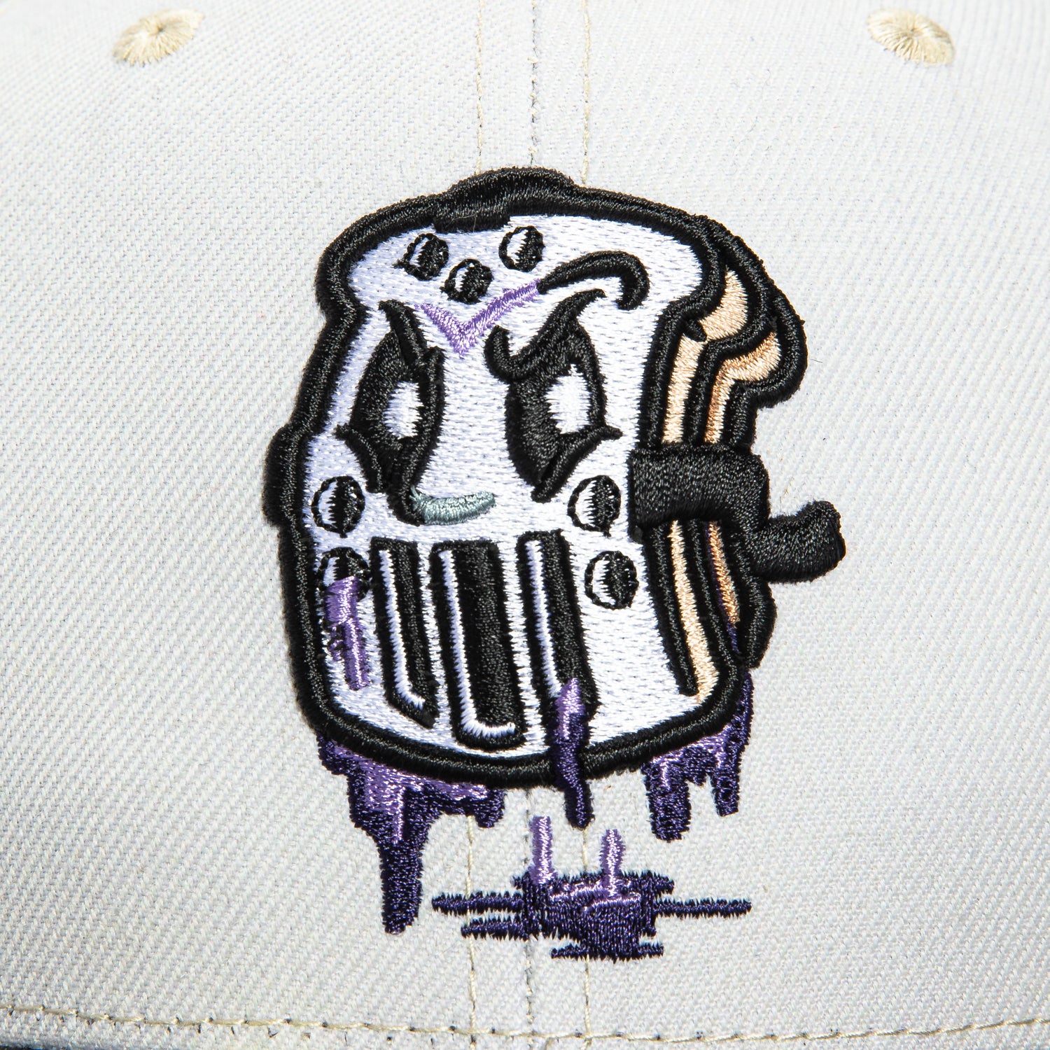 Field Grade PBJ Anthropomorphic Mask Hat with Club Logo Patch - Adjustable Snapback Cap in White & Realtree Camo | Outdoor Activities, Streetwear Fashion, Hunting Gear