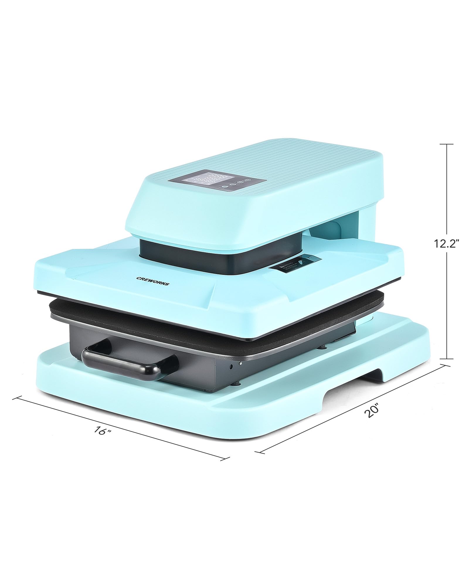 CREWORKS 15x15 Inch Auto Heat Press Machine for T-Shirts - Digital Automatic T-Shirt Press with Smart Auto Release (38x38cm) | Professional Even Heating for Sublimation Printing | Perfect for Custom Apparel, DIY Projects & Small Business T-Shirt Production