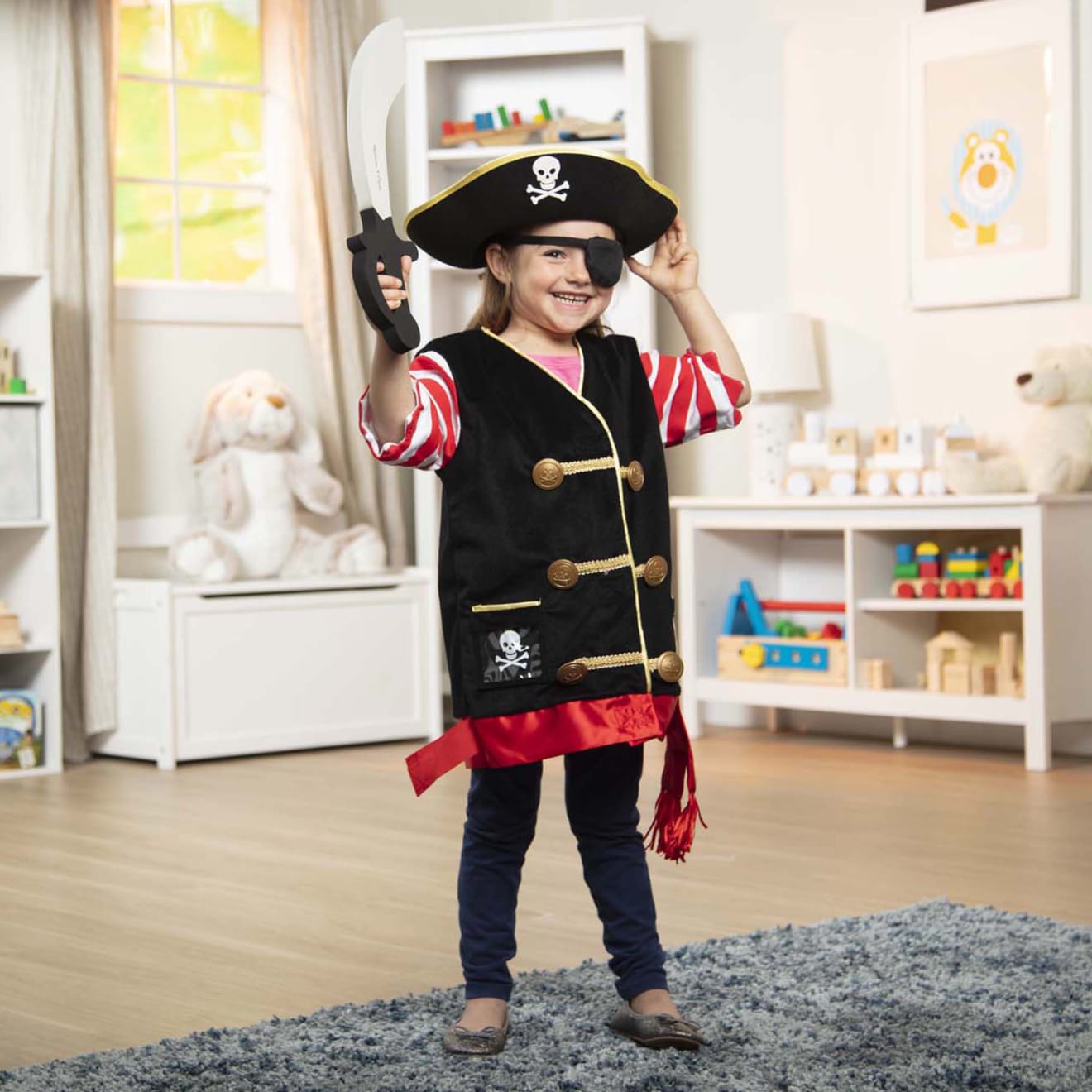Pirate Costume Set for Kids & Adults - Complete Role Play Outfit with Hat, Vest & Accessories - Perfect for Halloween, Cosplay & Dress-Up Parties