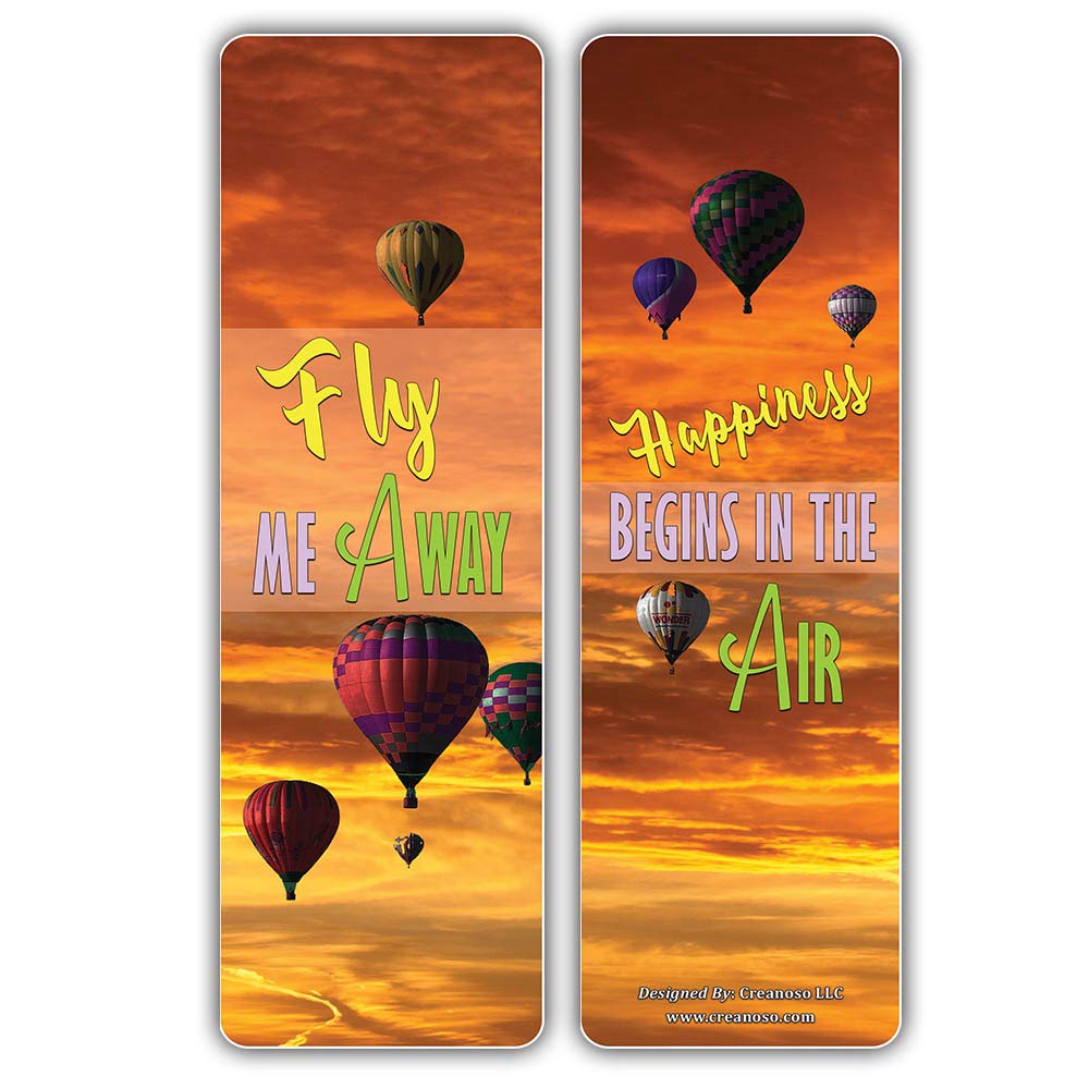 Creanoso 12-Pack Inspirational Travel Bookmarks for Airplane Journeys - Premium Clip Card Gifts for Travelers, Tourists, Adults & Teens - Bulk Assorted Reading Accessories (Perfect for Vacation Reading, Book Club Gifts & Travel Souvenirs)