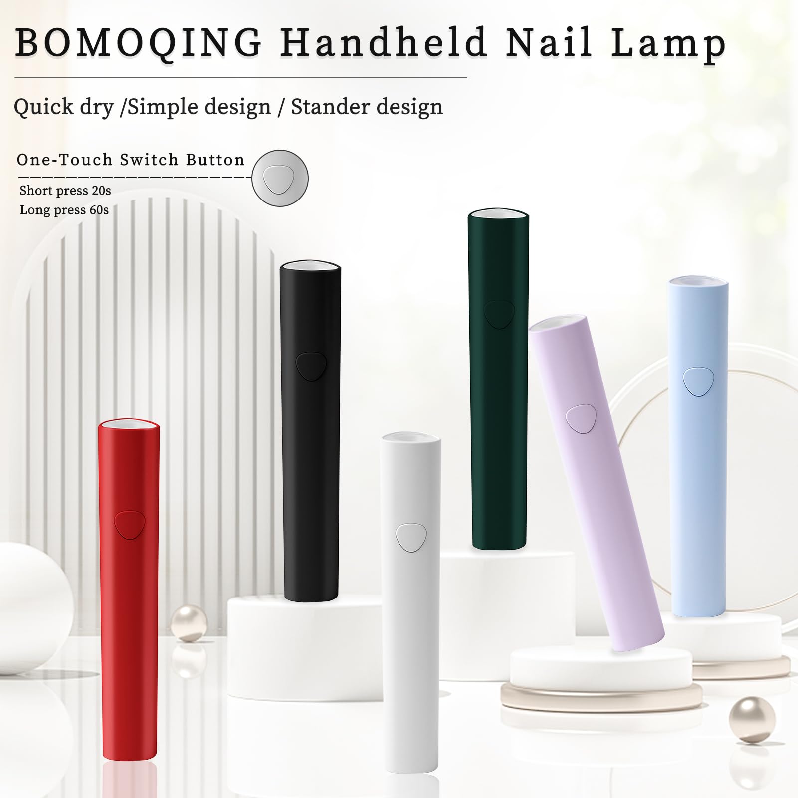 Professional UV LED Nail Lamp for Gel Polish - Portable, Rechargeable & Cordless Handheld UV Light with Stand - Fast Curing for Salon & Home DIY Manicures - Perfect for Travel, Parties & Nail Art (Purple)