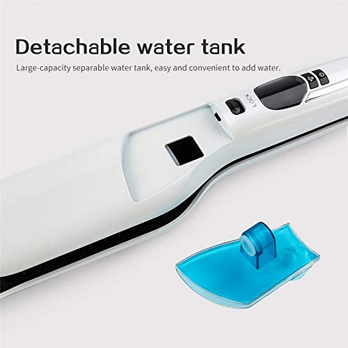 Negative Ions Hair Straightening Brush with Fast Heat Up for Thick Coarse Long Hair - White | Salon-Quality Styling at Home for Smooth & Shiny Hair