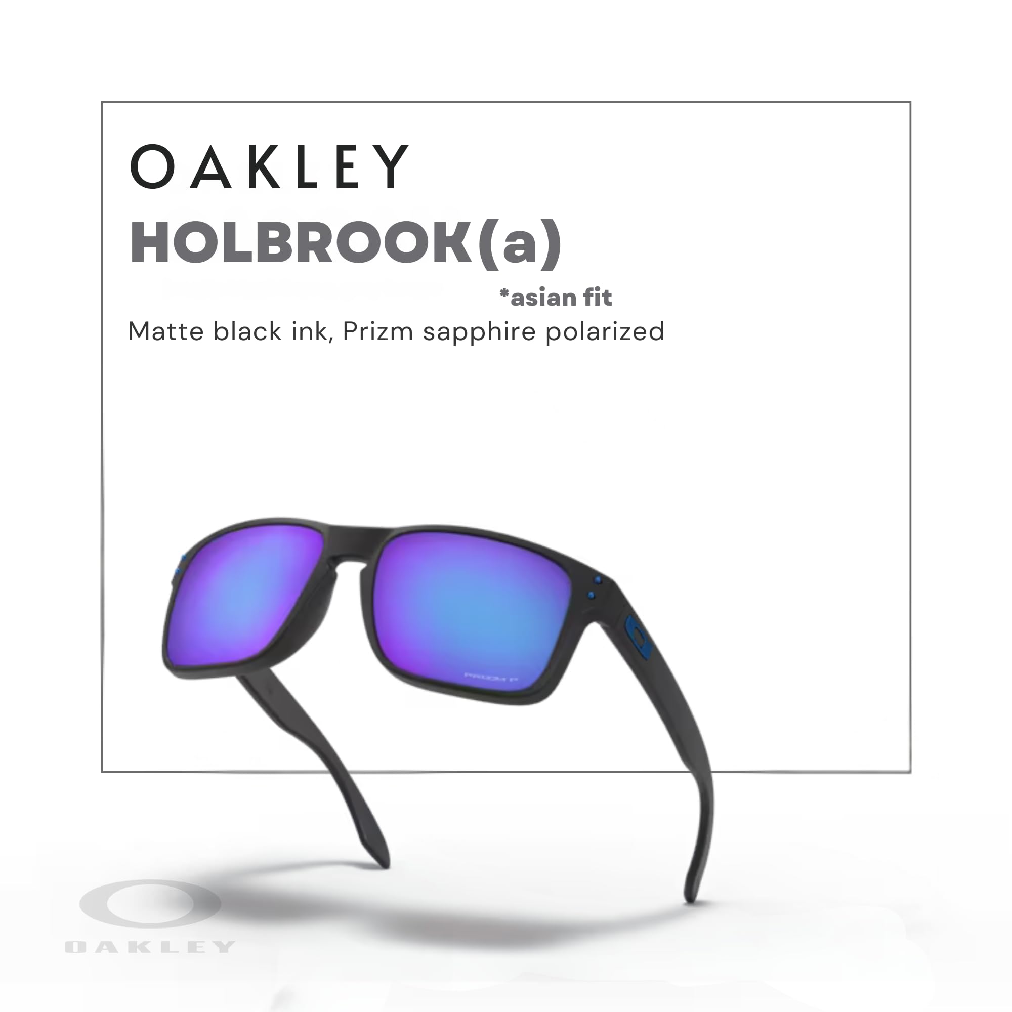 Oakley Holbrook Asian Fit OO9244 Low Bridge Sunglasses for Men - Polarized UV Protection, Lightweight Frame + Includes Free Leash & iWear Care Kit | Perfect for Driving, Running, Outdoor Sports & Everyday Wear