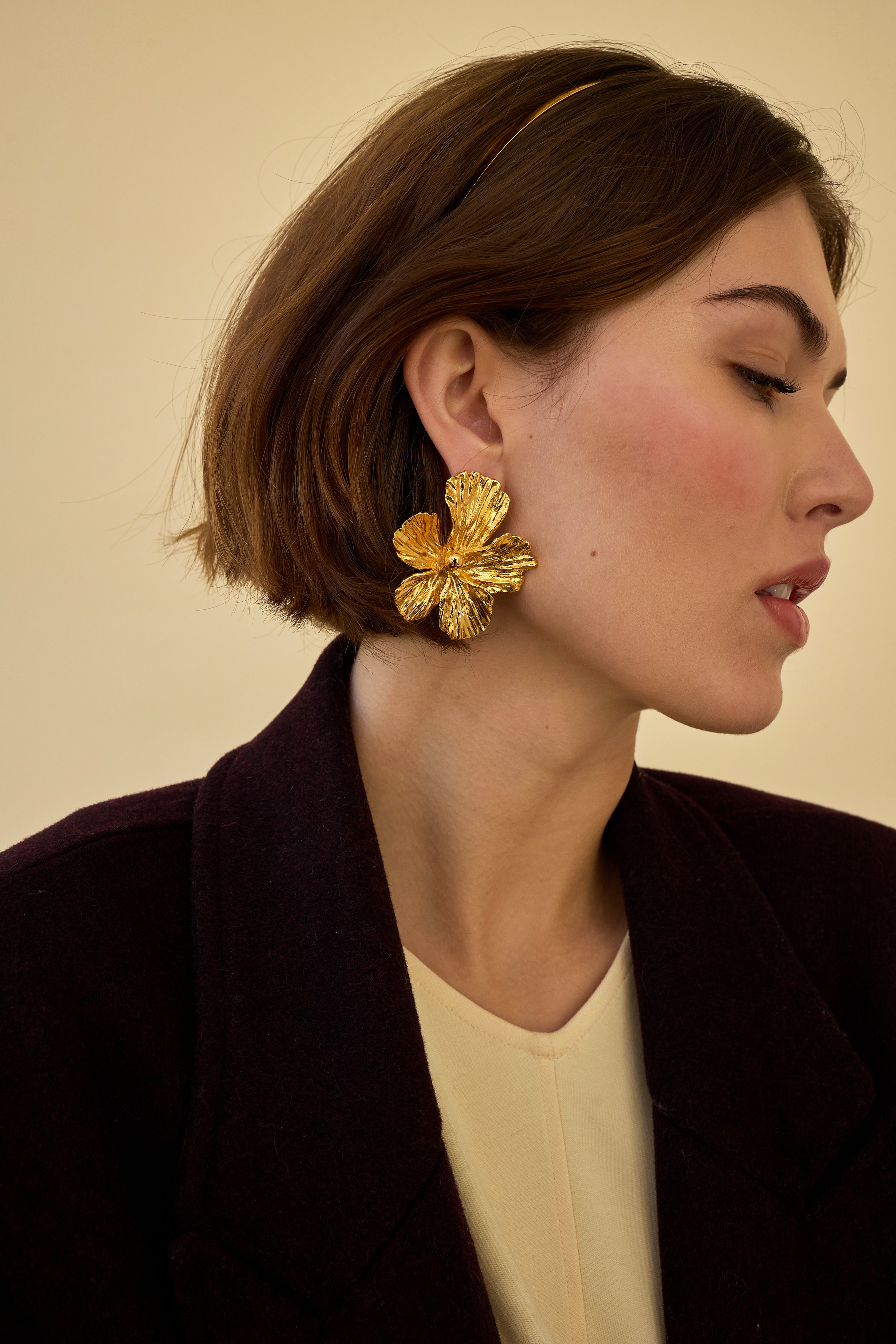 Maya Floral Button Earrings for Women - Boho Chic Handmade Jewelry - Perfect for Weddings, Parties & Everyday Wear