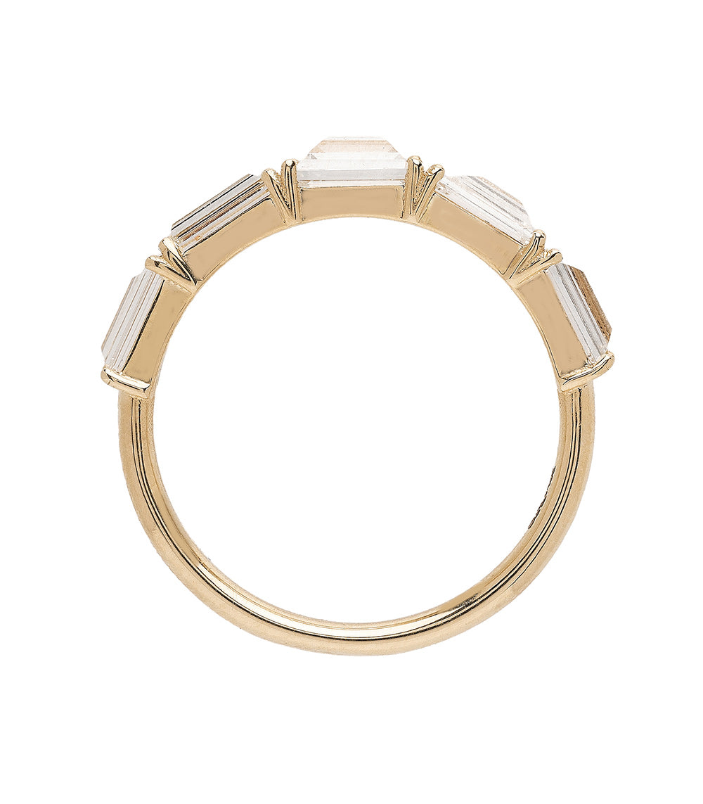 Stardust Women's Wedding Band with 4 Baguette Diamonds - Elegant Bridal Ring for Engagement, Anniversary & Special Occasions