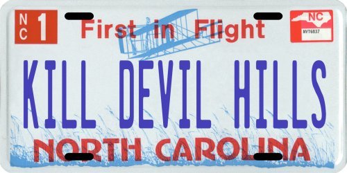 Kill Devil Hills North Carolina Aluminum License Plate - Durable Custom Car Tag for Vehicles, Collectors & Souvenirs - Perfect for Cars, Trucks, Motorcycles & Wall Decor