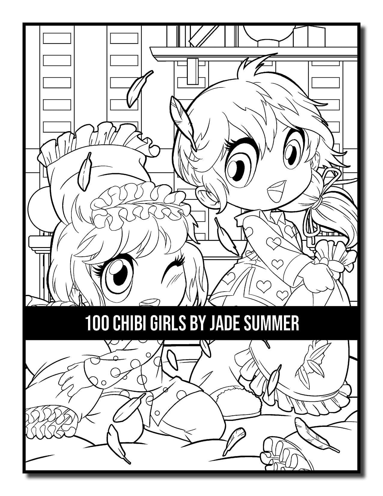100 Chibi Girls: Cute & Fantasy Adult Coloring Book with Horror & Christmas Themes - Perfect for Stress Relief, Gifts & Creative Relaxation