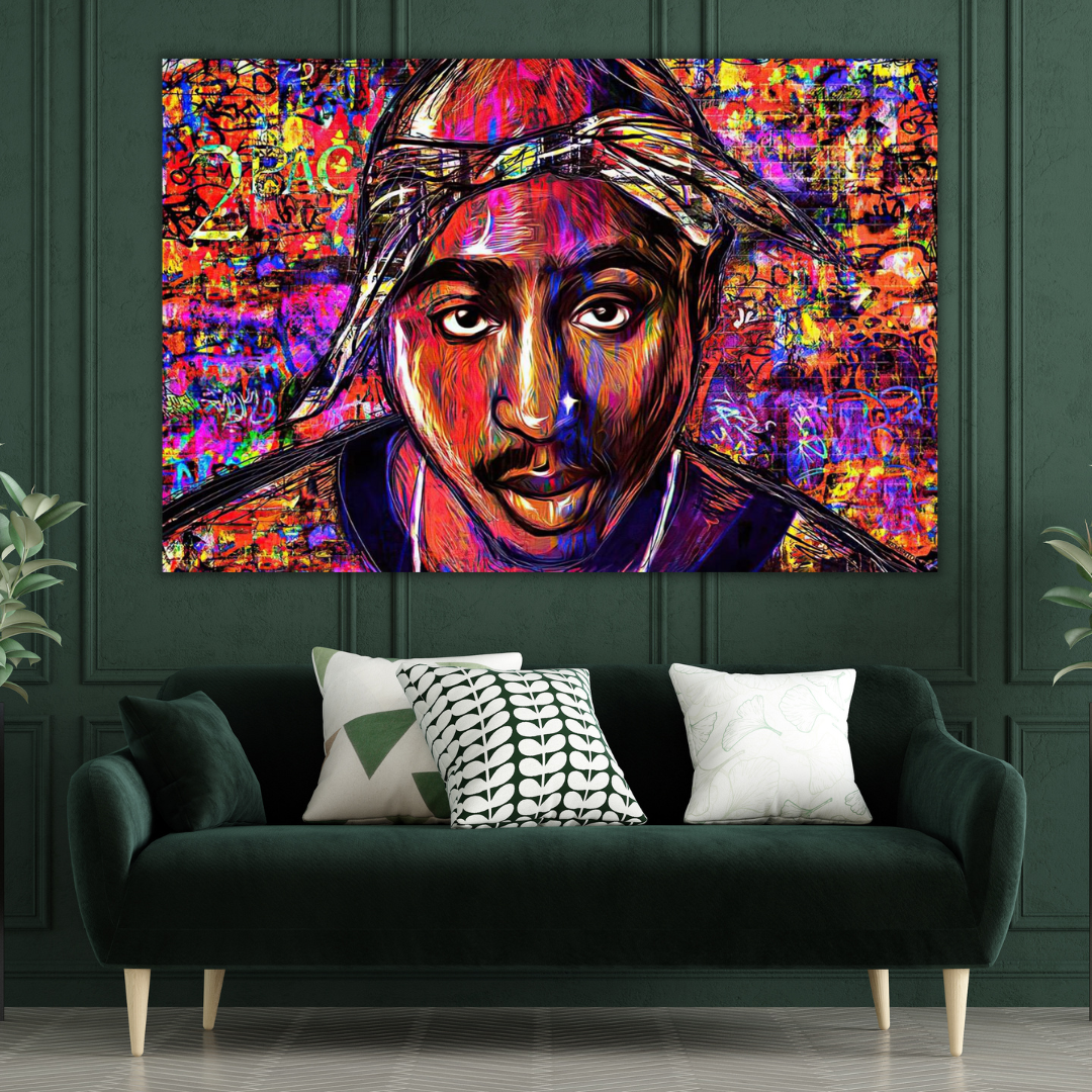 Tupac Poster - Authentic Art Print for True Fans | Vintage Hip Hop Wall Decor for Bedroom, Living Room & Office