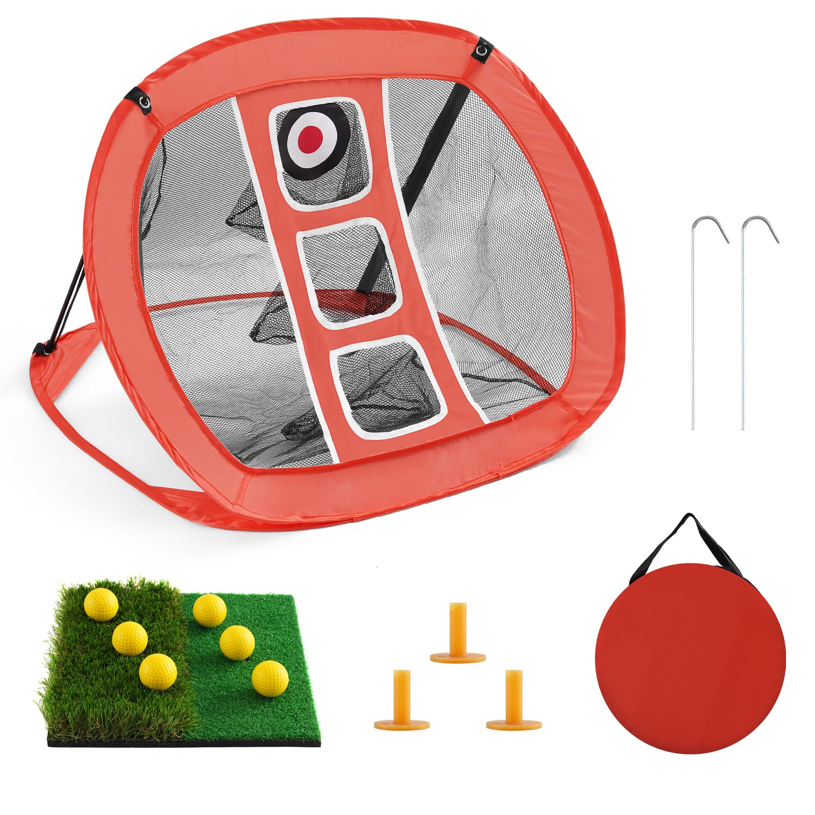 **Portable Pop-Up Golf Chipping Net with Mat & Balls – Indoor/Outdoor Golf Practice Net for Backyard, Swing Accuracy & Chipping Training – Perfect Golf Gift for Men & Women**    *(Ideal for backyard practice, driving range training, or indoor golf drills – enhances swing precision and short-game skills!)*