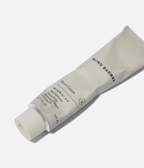 Premium Watermint Gin Shave Cream for Men - Natural Moisturizing & Soothing Shaving Cream with Botanical Extracts - Perfect for Sensitive Skin & Close Shaves - Ideal for Daily Grooming & Travel Kits