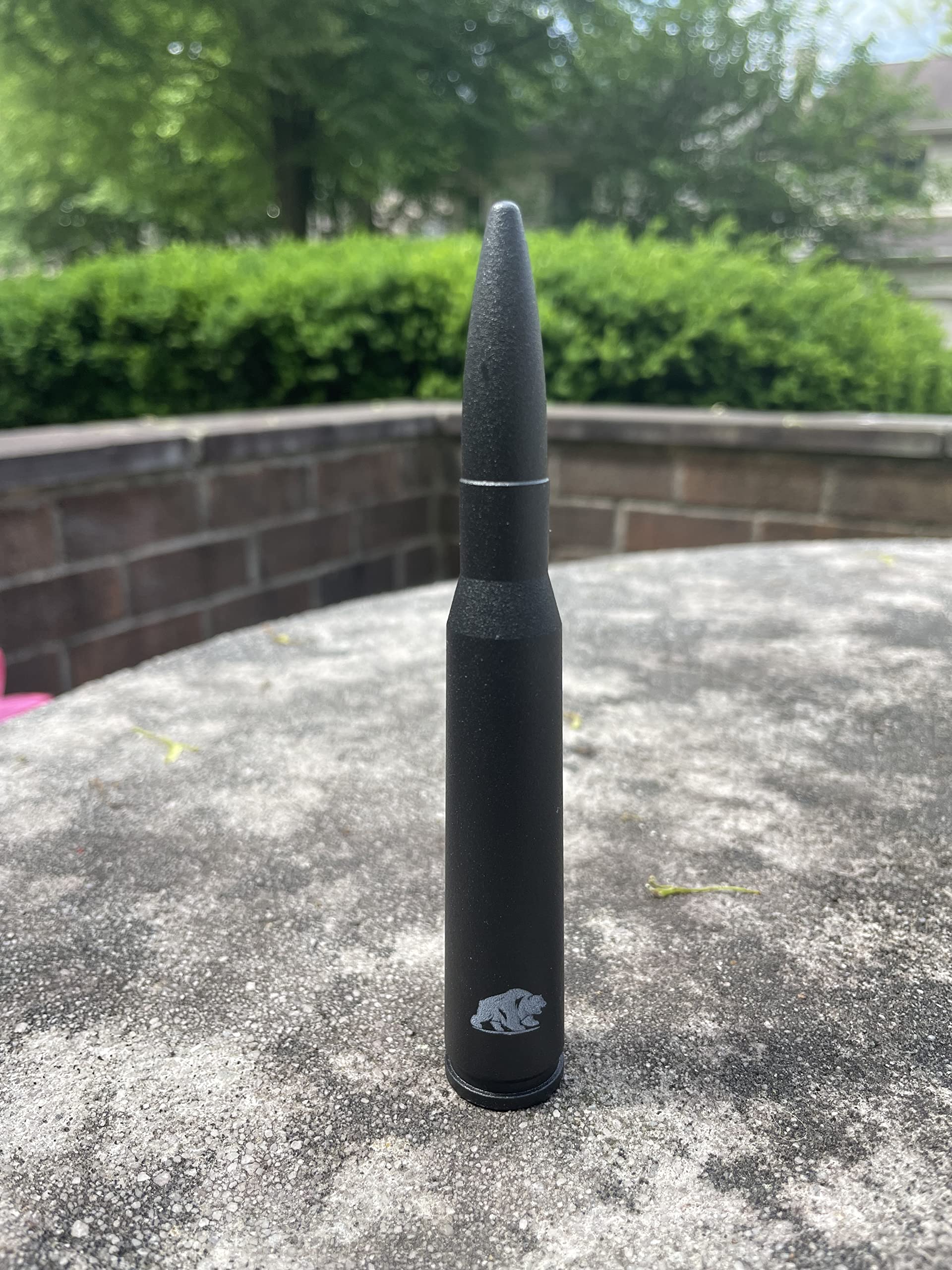 50 Cal Bullet Antenna for Jeep Wrangler JK JL & Gladiator (2007-2022) - Durable 6061 Billet Aluminum Construction in Frosted Black - Off-Road & Military Style Accessory for Jeep Enthusiasts