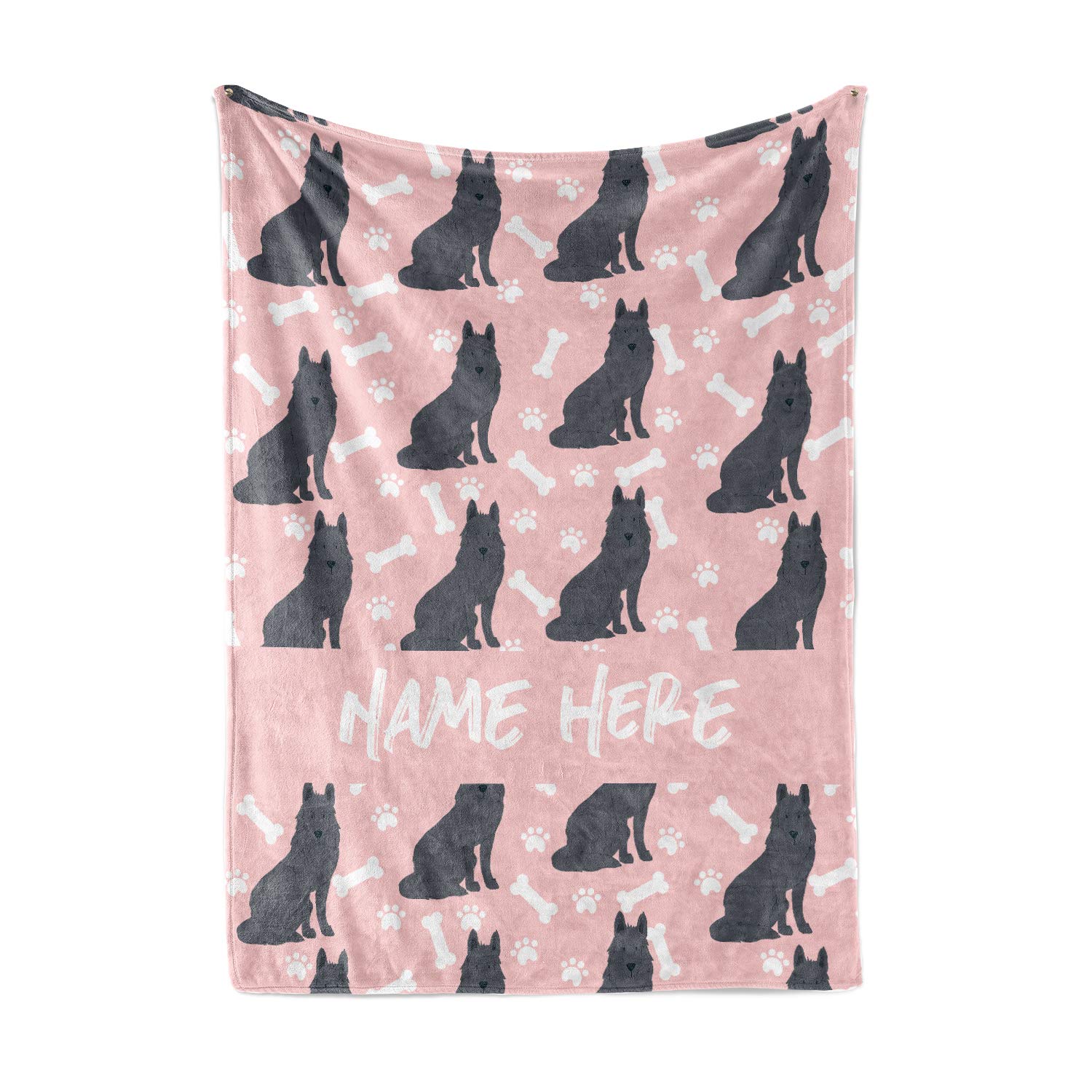 Custom German Shepherd Fleece & Sherpa Pet Blanket - Personalized Dog Blanket for Men, Women, Kids & Babies - Cozy Bedtime Gift for Dog Lovers, Moms & Dads - Perfect for Sofa, Bed & Travel Use