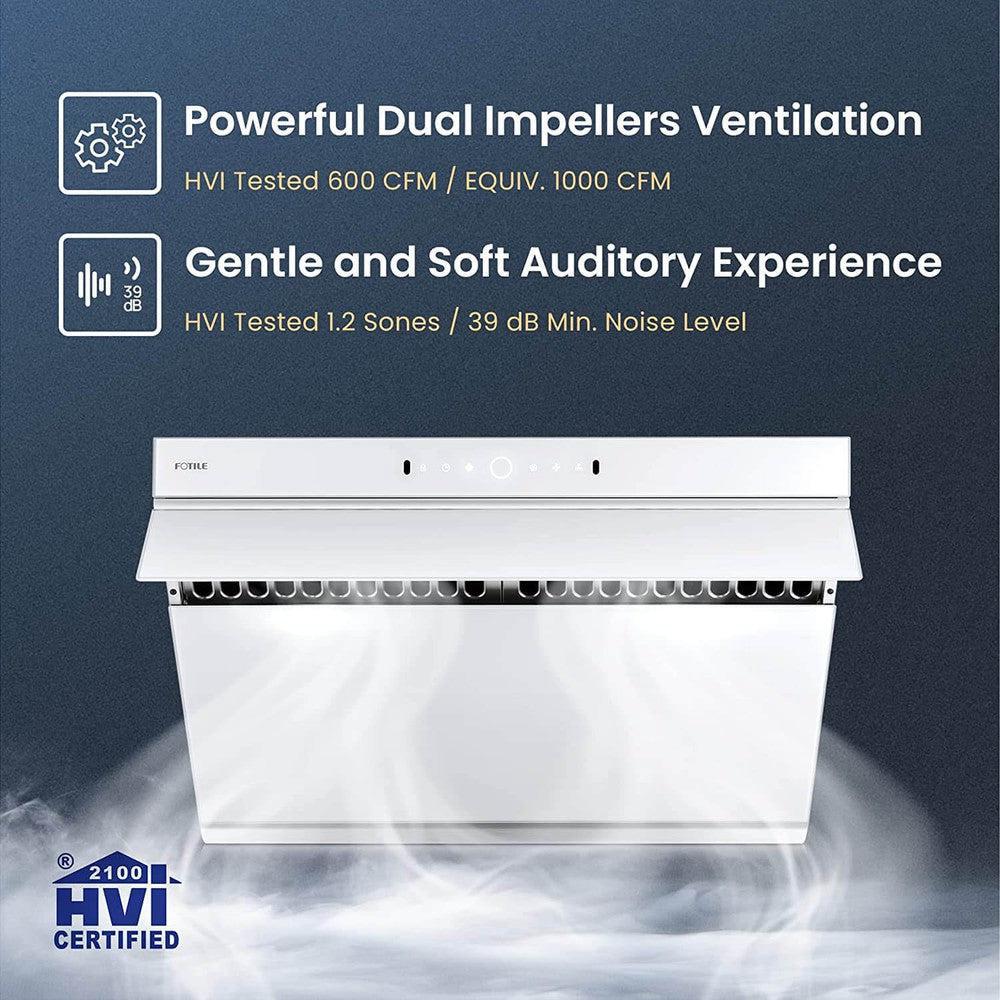 Fotile JQG7505 30-inch 1000 CFM Wall Mount Range Hood with Motion & Touch Control - Stainless Steel Kitchen Vent Hood for Gas Stove, Perfect for Modern Home Cooking & Smoke Removal