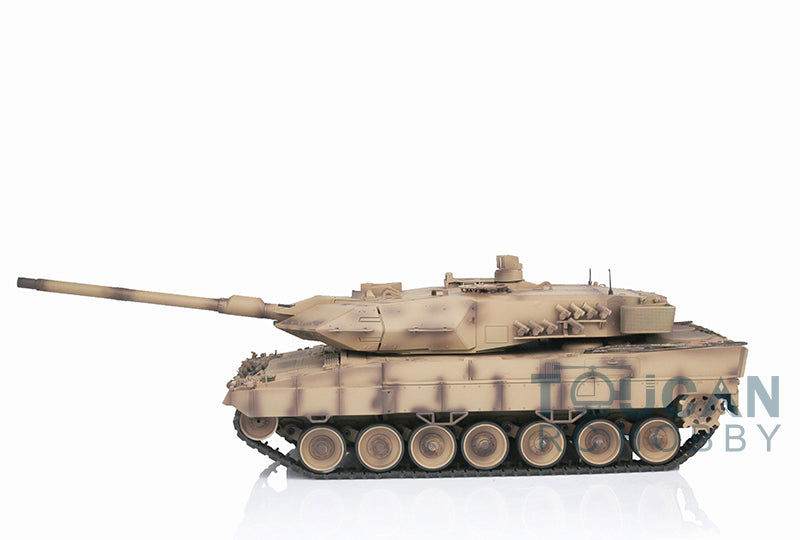 2.4GHz Henglong 1/16 Scale Leopard 2A6 RC Battle Tank - TK7.0 Control Board, Metal Tracks & Linkages, Barrel Elevation - Remote Control Military Tank for Adults & Kids (Outdoor Play, Collection, Hobby)