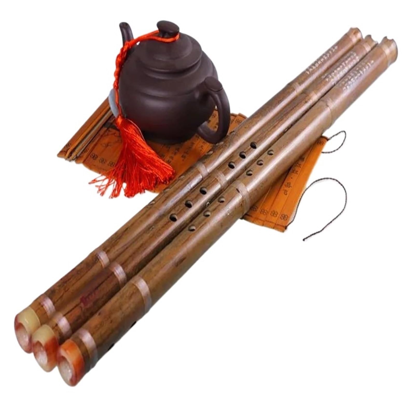 Handmade 8-Hole G Key Bamboo Flute - 55cm Short Vertical Flute for Beginners, Meditation & Traditional Music Performance