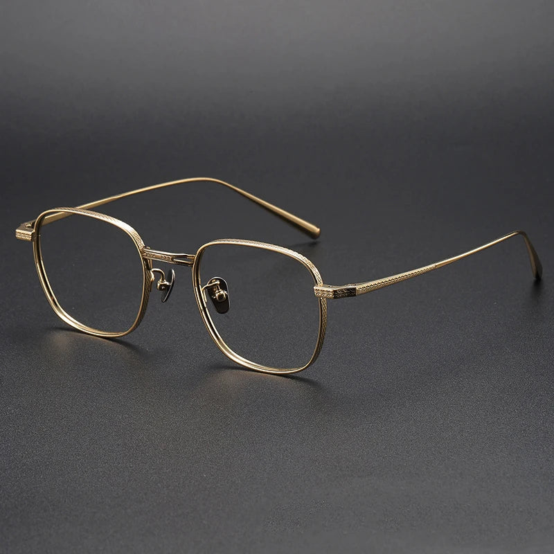 Stylish Black Titanium Square Eyeglasses for Women - Lightweight & Durable Full Rim Frames - Perfect for Work, Reading & Everyday Fashion