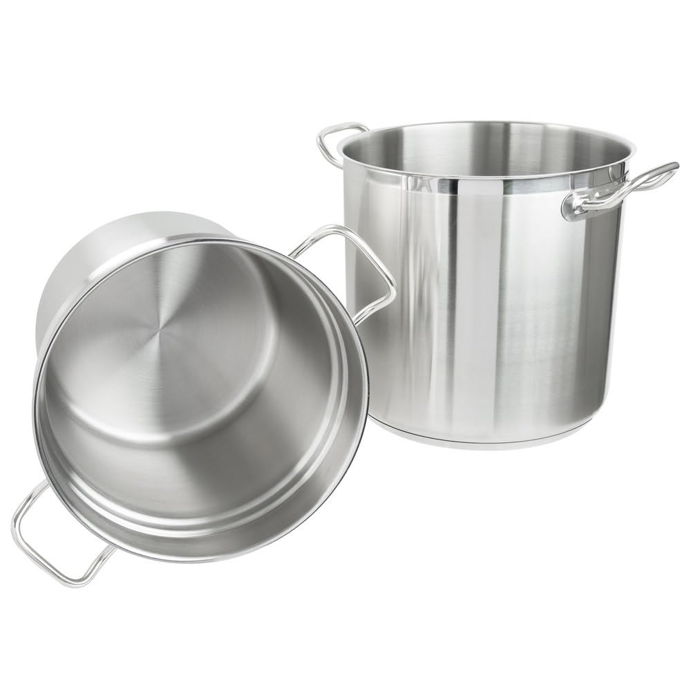 Soro Essentials 20 Quart Stainless Steel Double Boiler Pot with Lid - Professional Steam Melting Stock Pot for Butter, Chocolate, Cheese, Caramel, Fondue & Candy Making - Perfect for Home Kitchens, Bakeries & Restaurants (Ideal for Dessert Sauces, Candy Production & Commercial Food Prep)