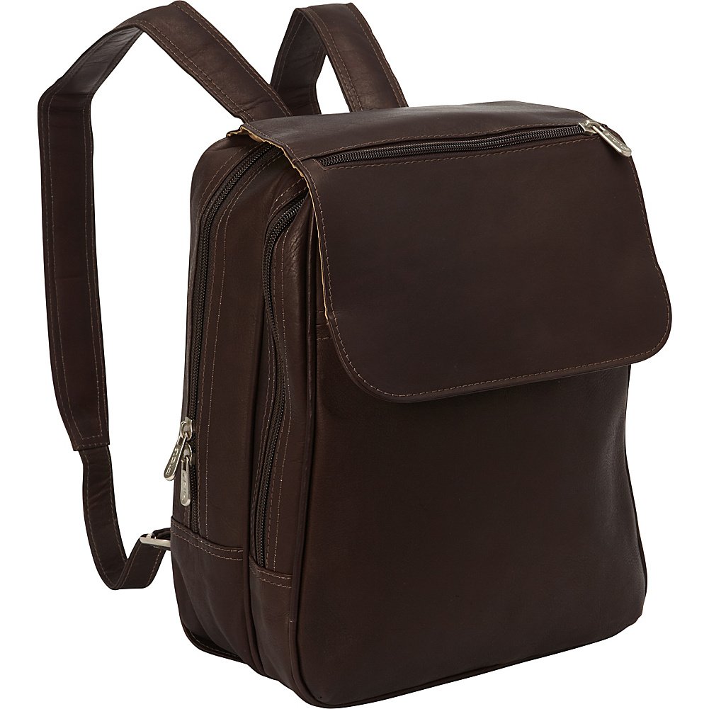 Flap-Over Tablet Backpack for Men & Women - Durable Chocolate Brown Laptop Bag with Padded Compartment - Perfect for Work, School, Travel & Commuting