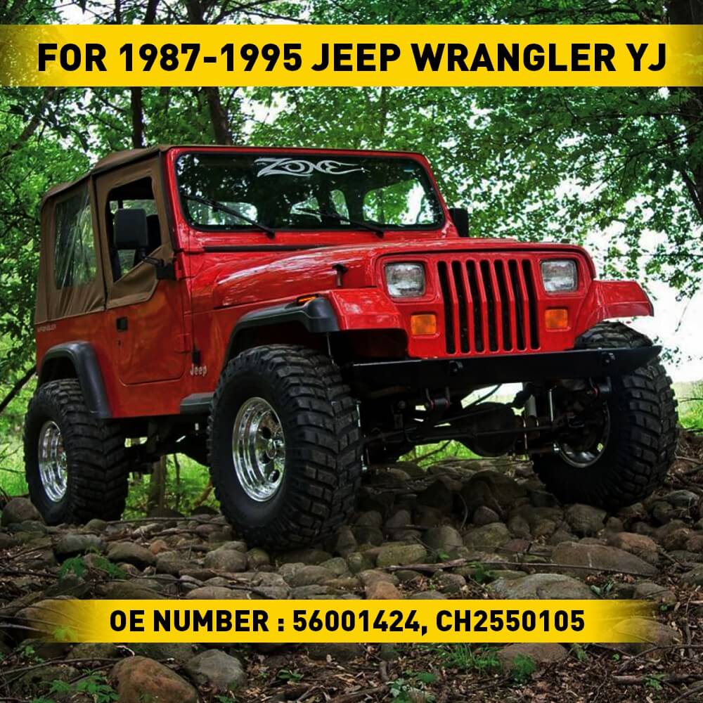 1987-1995 Jeep Wrangler YJ LED Side Marker Light - Smoke Shell Amber Replacement Light for Off-Road & Night Driving Safety