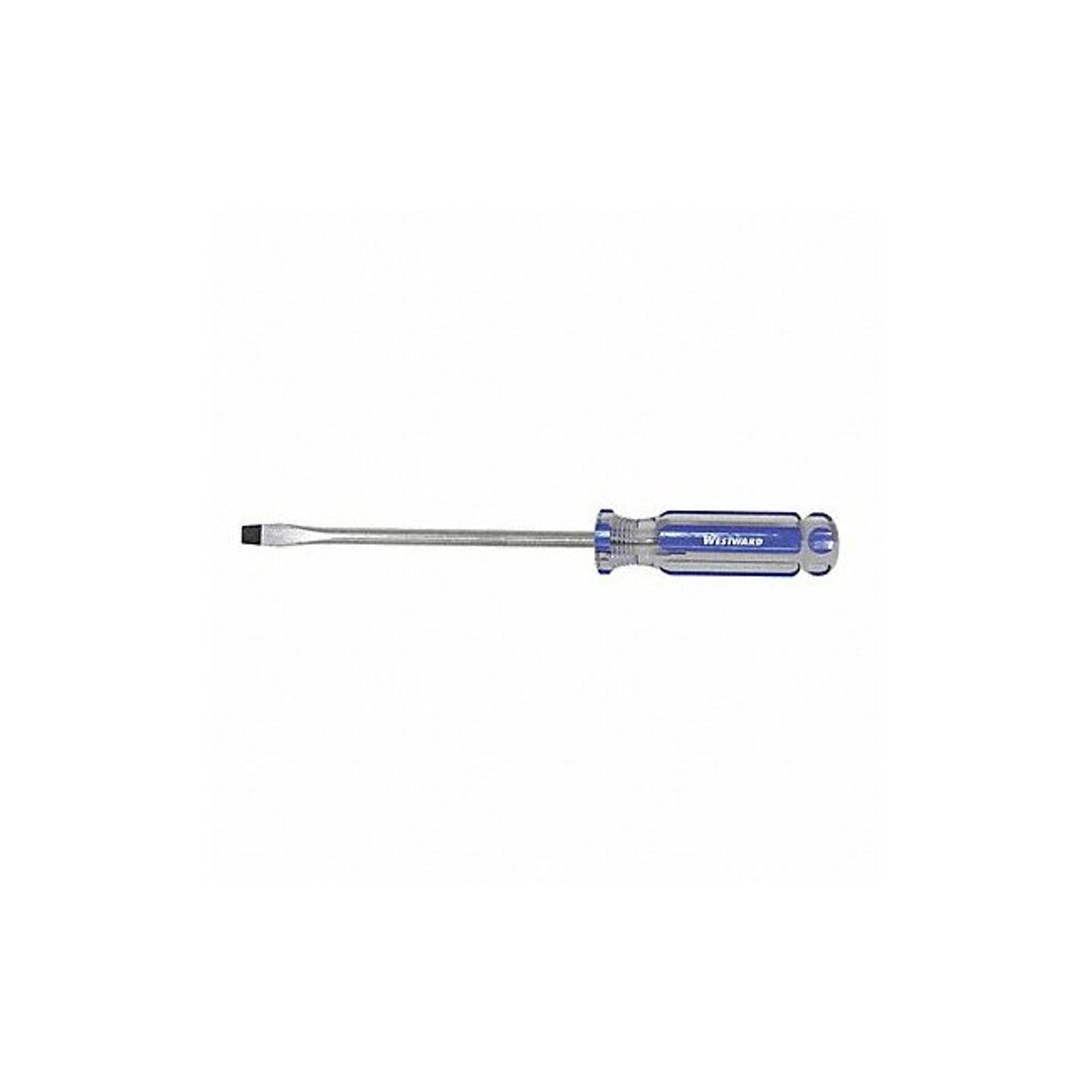Westward 1/4 Inch Slotted Screwdriver - Durable Steel Construction for Professional & DIY Projects - Perfect for Electronics, Furniture Assembly & Home Repairs