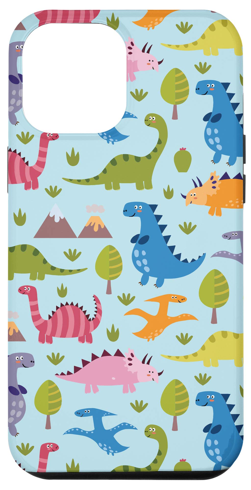 iPhone 12 Pro Max Case - Cute Dinosaurs Pattern Protective Cover for Dino Lovers | Dinosaur Themed Gift for Kids & Adults | Perfect for School, Work & Daily Use
