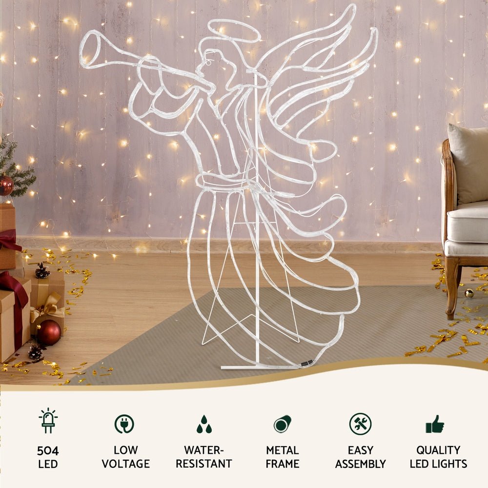 504 LED Christmas Rope Lights - 144cm Outdoor Waterproof Holiday String Lights for Xmas Tree, Home, Yard, Party & Garden Decorations