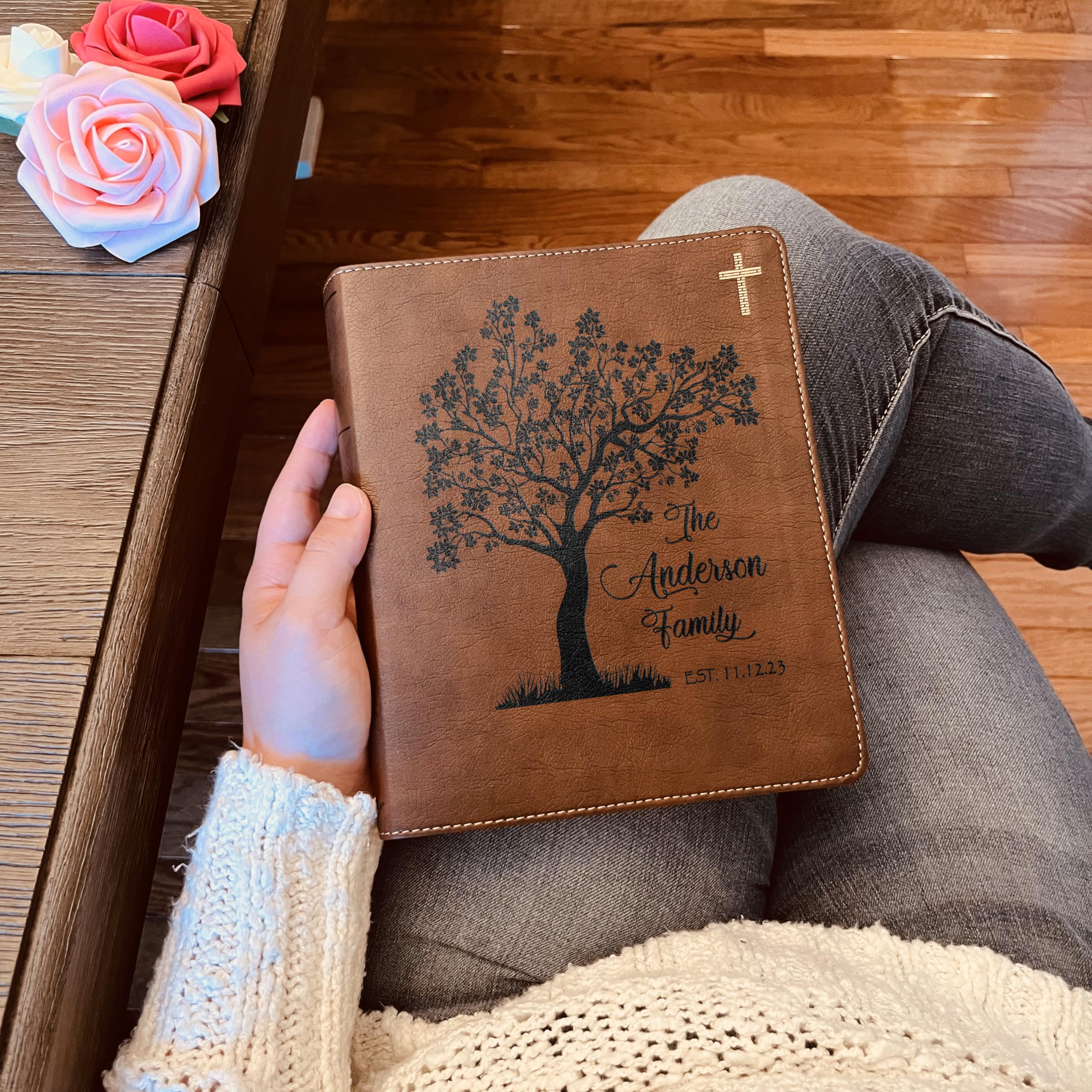 Personalized Family Bible - Custom NIV Engraved Wedding Bible with Family Tree Journaling | Christian Gift for Weddings, Anniversaries & Family Heirlooms | Perfect for Ceremonies, Devotions & Generational Keepsakes
