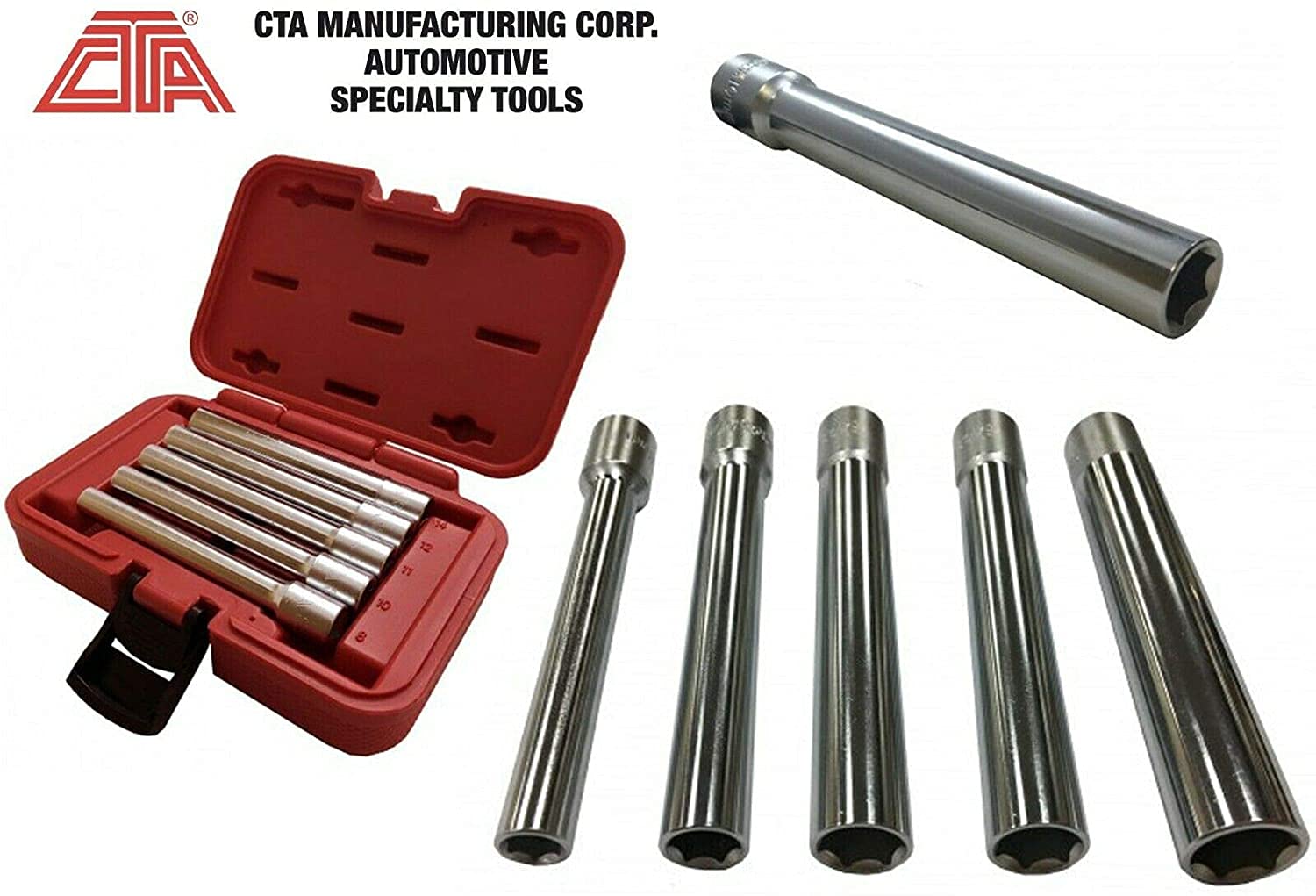 CTA Tools 1700 5-Piece Deep Metric Socket Set - Professional Grade 3/8