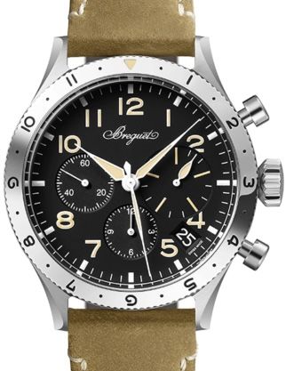 Breguet Type XX XXI XXII Chronograph Stainless Steel Men's Watch - Luxury Pilot Timepiece for Aviation Enthusiasts & Business Professionals