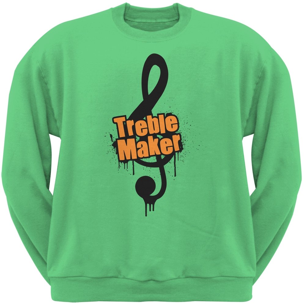 Old Glory Treble Maker Irish Green Adult Sweatshirt - X-Large Size | Comfortable Pullover Hoodie for Men & Women | Perfect for St. Patrick's Day, Casual Wear & Outdoor Activities