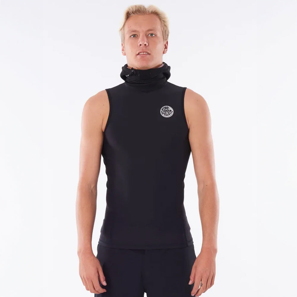 Rip Curl Flashbomb 0.5mm Hooded Vest - Men's Lightweight Surfing Wetsuit Top for Cold Water Swimming & Paddleboarding